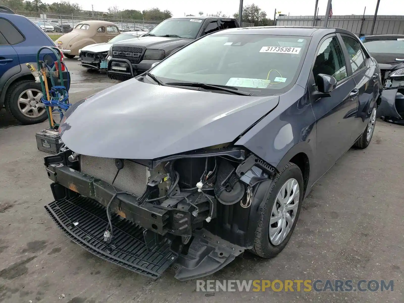 2 Photograph of a damaged car 5YFBURHE3KP945602 TOYOTA COROLLA 2019