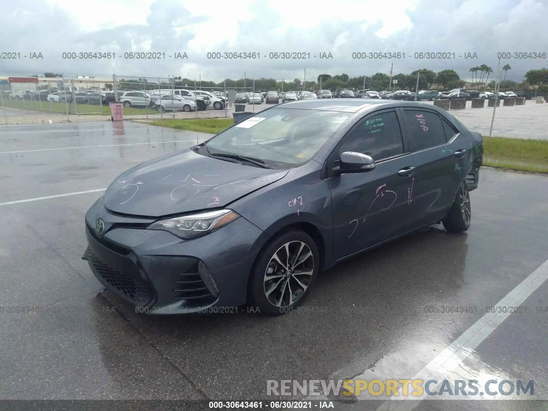 2 Photograph of a damaged car 5YFBURHE3KP945695 TOYOTA COROLLA 2019