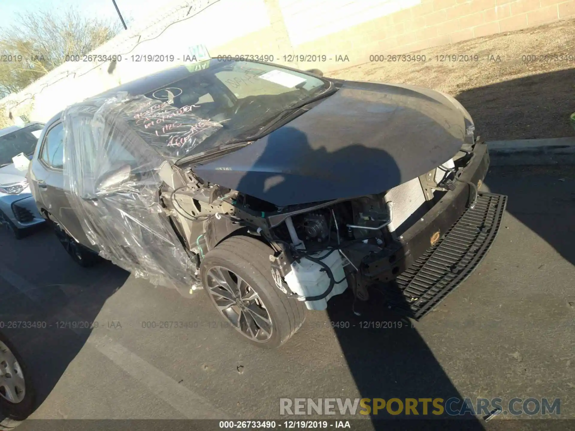 1 Photograph of a damaged car 5YFBURHE3KP946622 TOYOTA COROLLA 2019