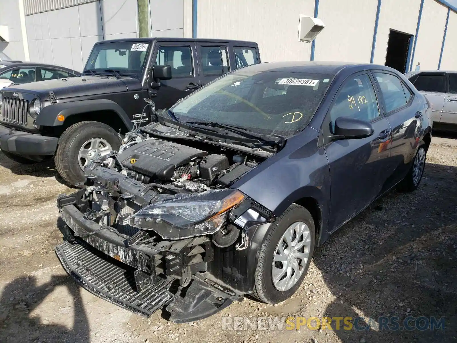 2 Photograph of a damaged car 5YFBURHE3KP946894 TOYOTA COROLLA 2019