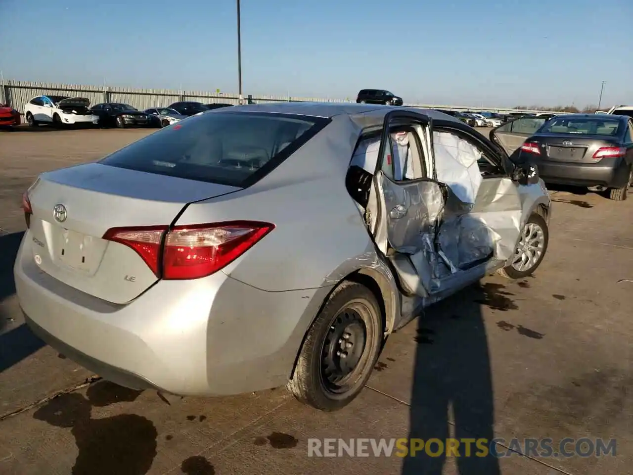 4 Photograph of a damaged car 5YFBURHE3KP947625 TOYOTA COROLLA 2019