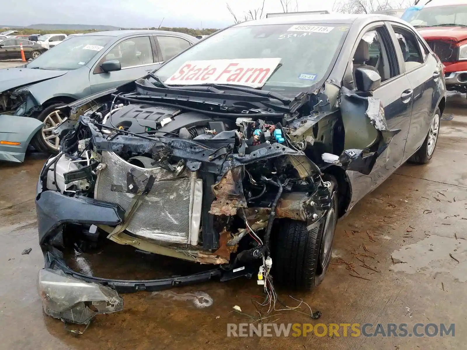 2 Photograph of a damaged car 5YFBURHE3KP948256 TOYOTA COROLLA 2019