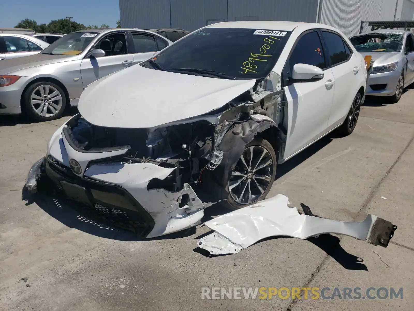 2 Photograph of a damaged car 5YFBURHE3KP948807 TOYOTA COROLLA 2019