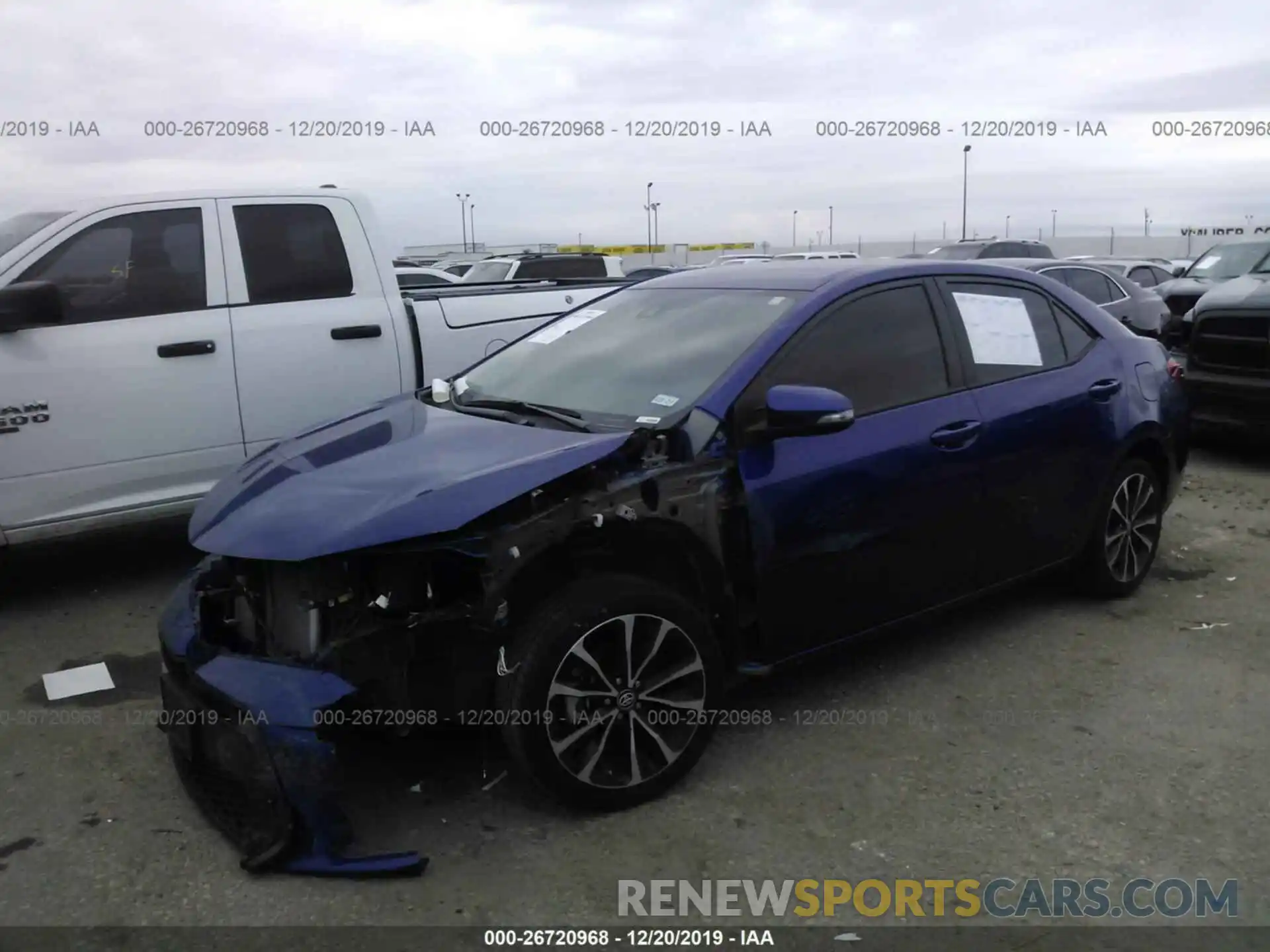 2 Photograph of a damaged car 5YFBURHE3KP949195 TOYOTA COROLLA 2019