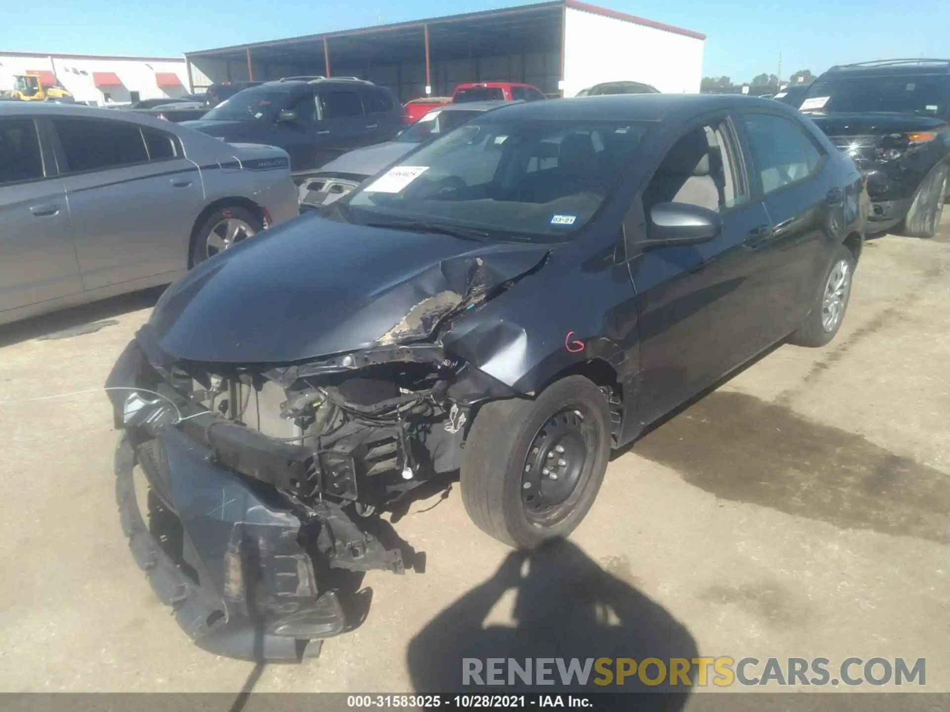 2 Photograph of a damaged car 5YFBURHE3KP949780 TOYOTA COROLLA 2019