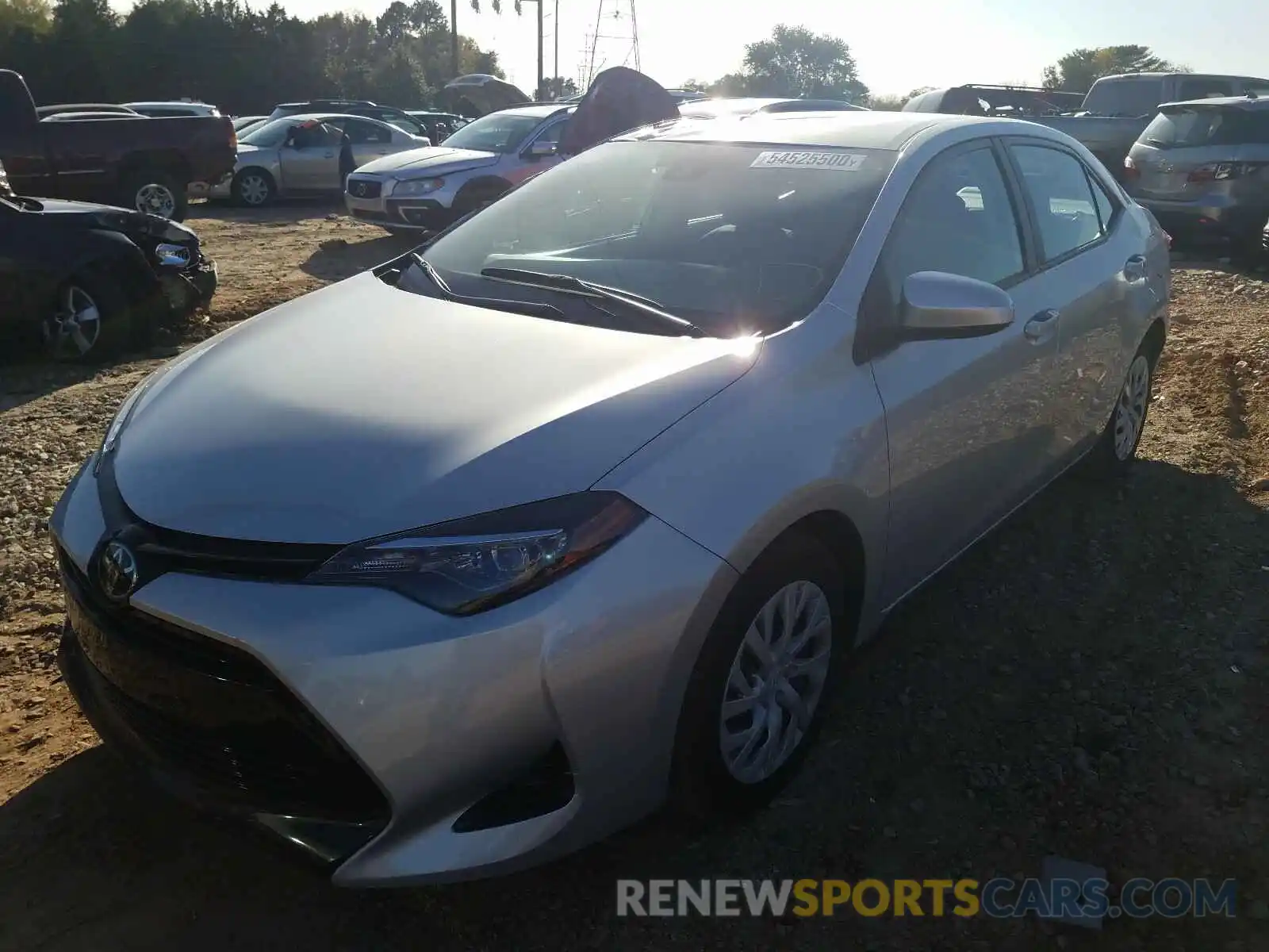 2 Photograph of a damaged car 5YFBURHE4KP858372 TOYOTA COROLLA 2019