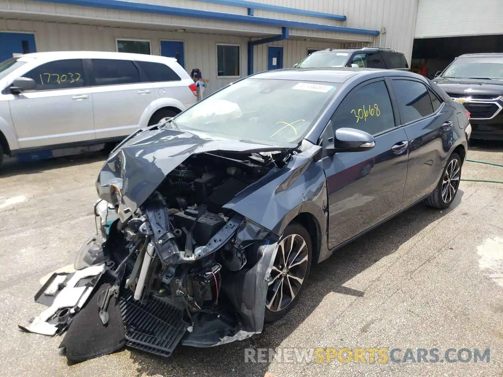 2 Photograph of a damaged car 5YFBURHE4KP858629 TOYOTA COROLLA 2019