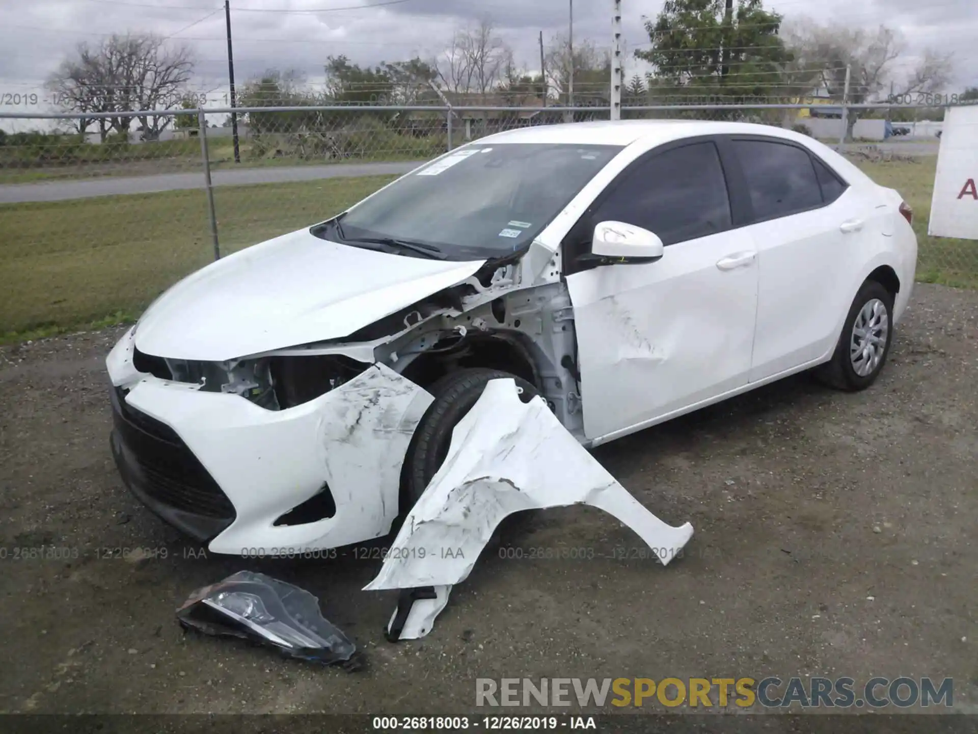 2 Photograph of a damaged car 5YFBURHE4KP859358 TOYOTA COROLLA 2019