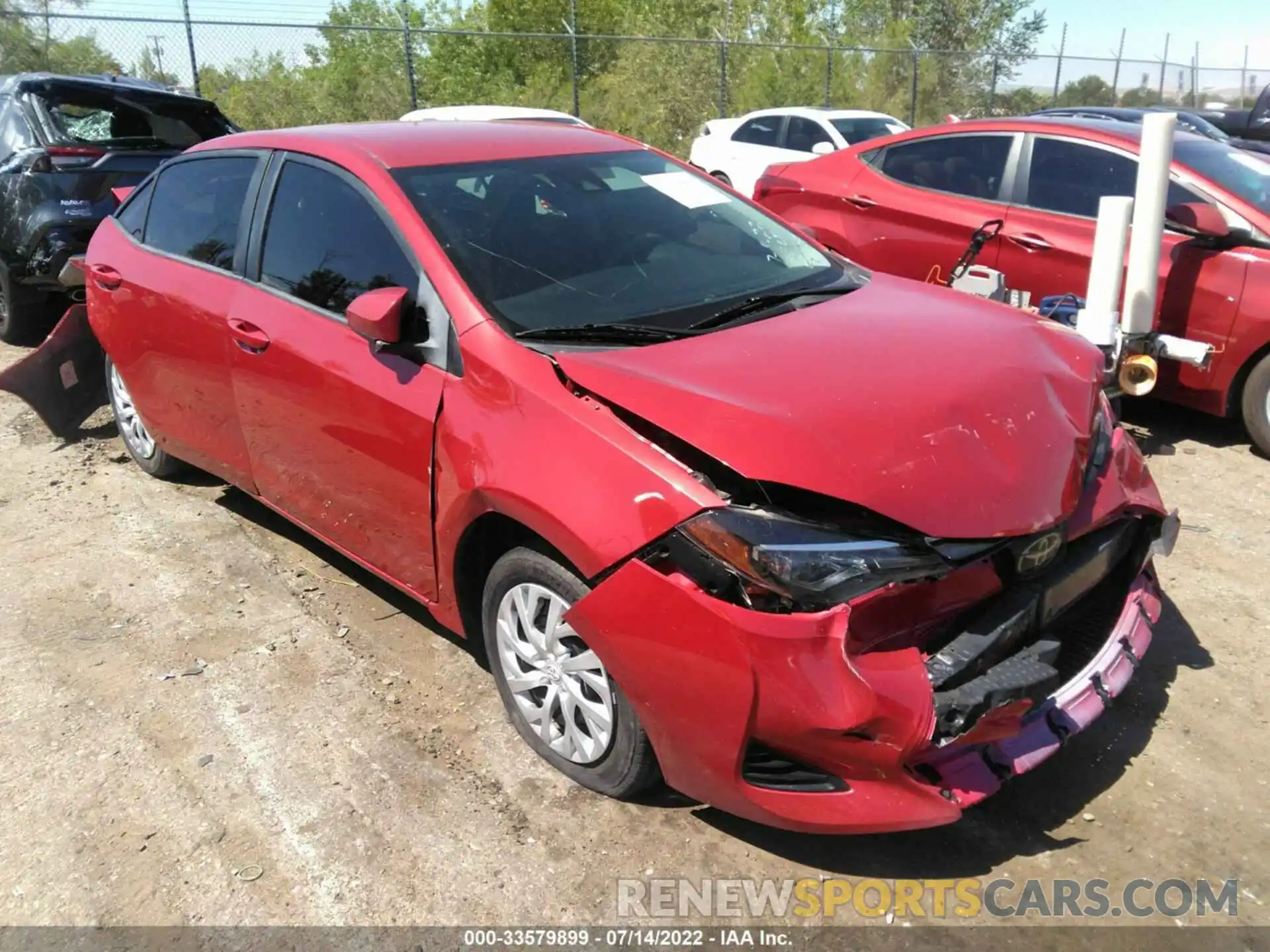 1 Photograph of a damaged car 5YFBURHE4KP859778 TOYOTA COROLLA 2019