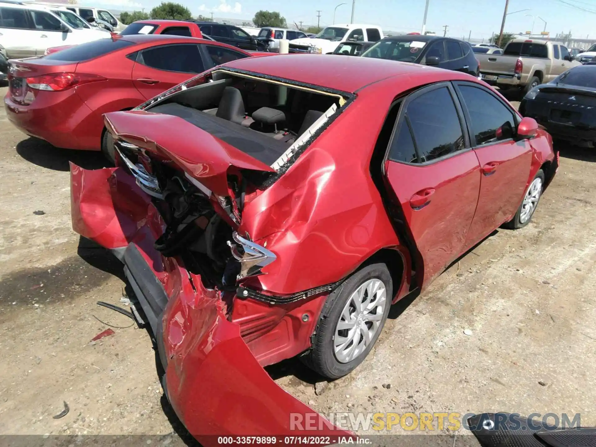 4 Photograph of a damaged car 5YFBURHE4KP859778 TOYOTA COROLLA 2019