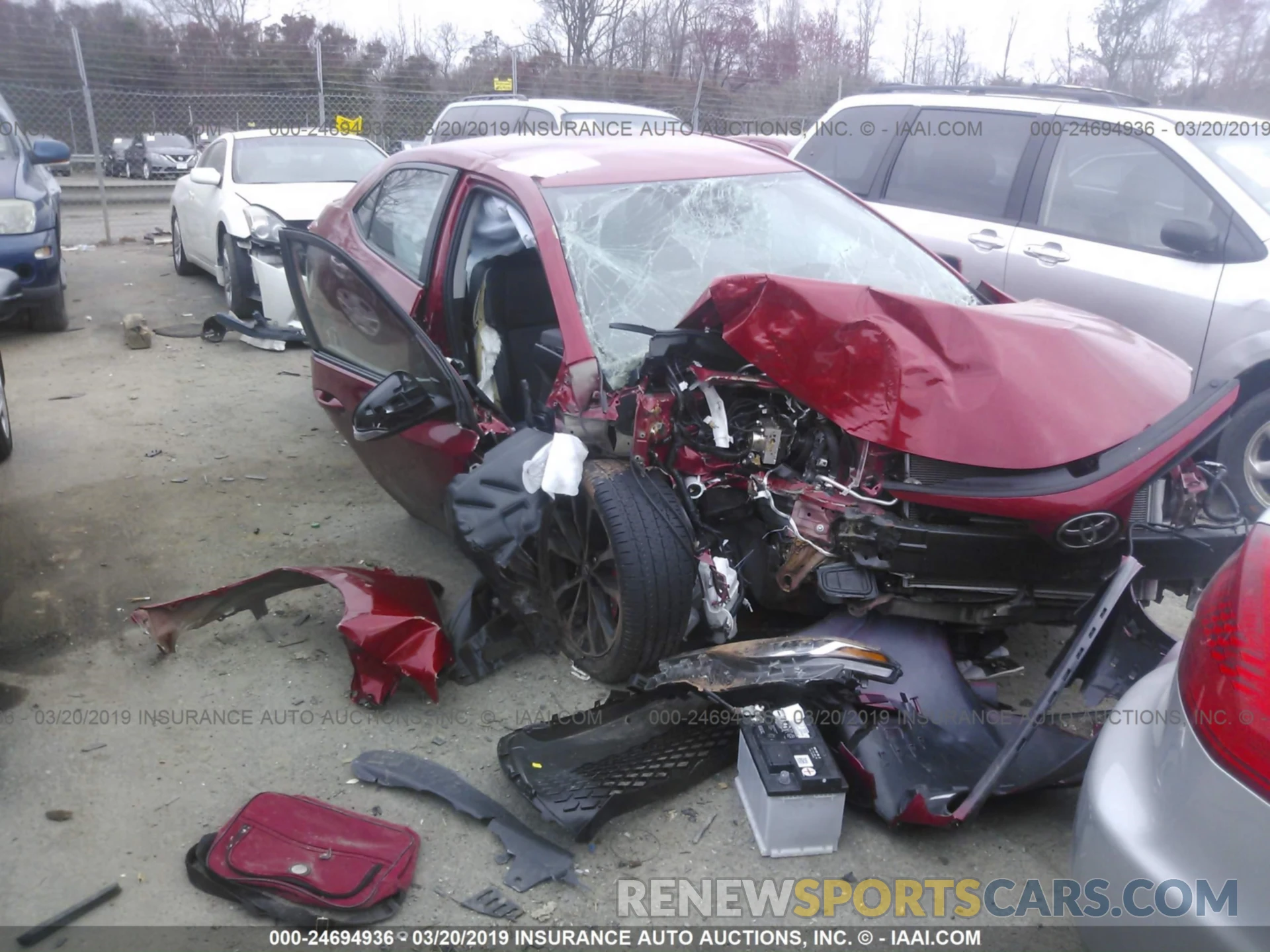 1 Photograph of a damaged car 5YFBURHE4KP861286 TOYOTA COROLLA 2019