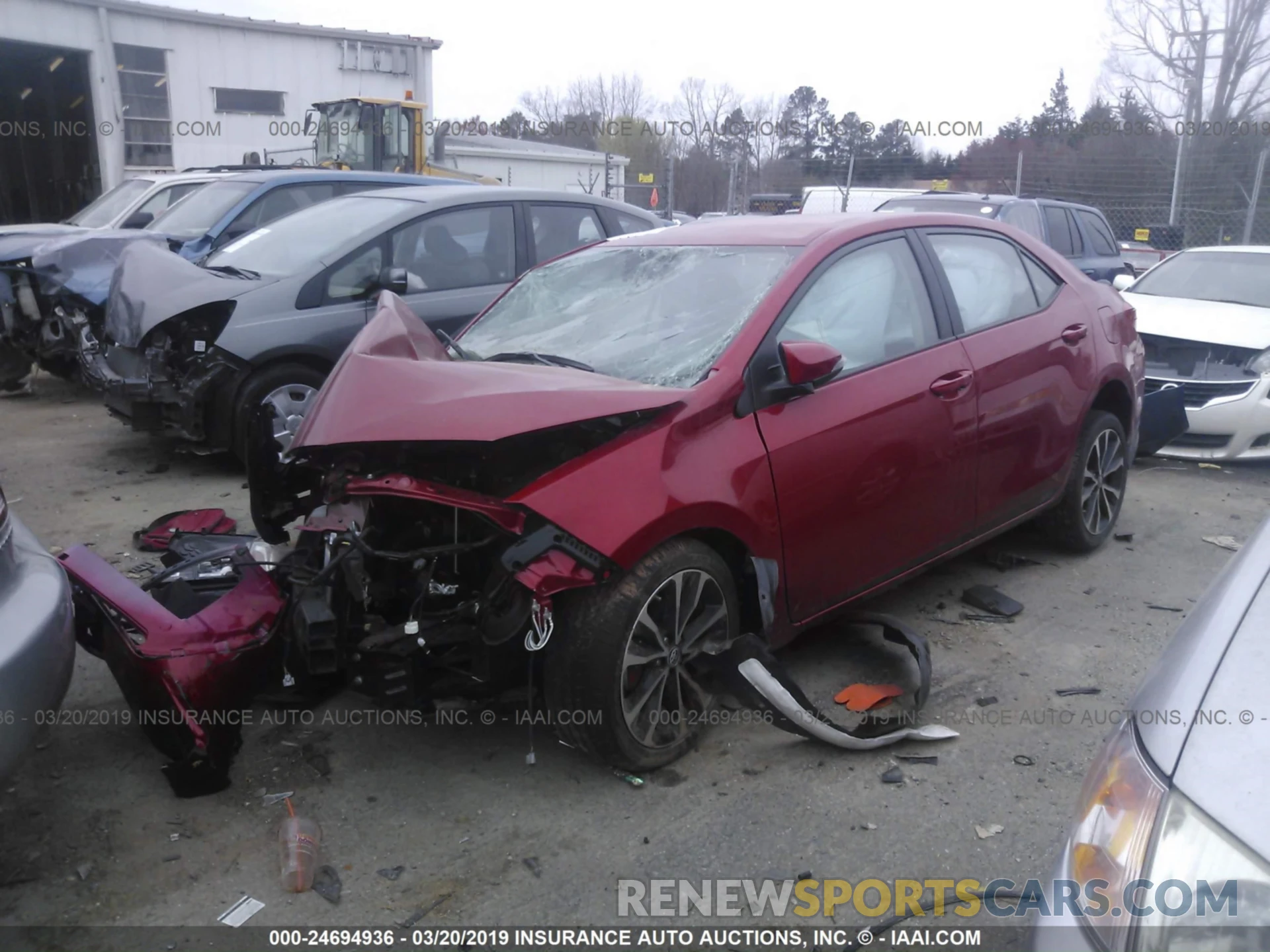 2 Photograph of a damaged car 5YFBURHE4KP861286 TOYOTA COROLLA 2019