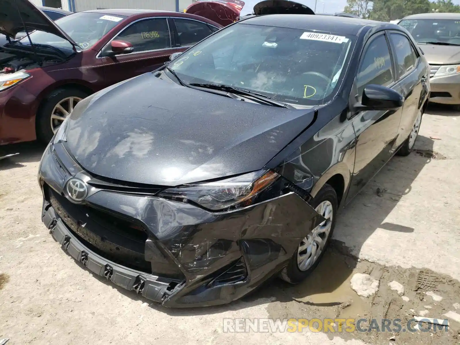 2 Photograph of a damaged car 5YFBURHE4KP861529 TOYOTA COROLLA 2019