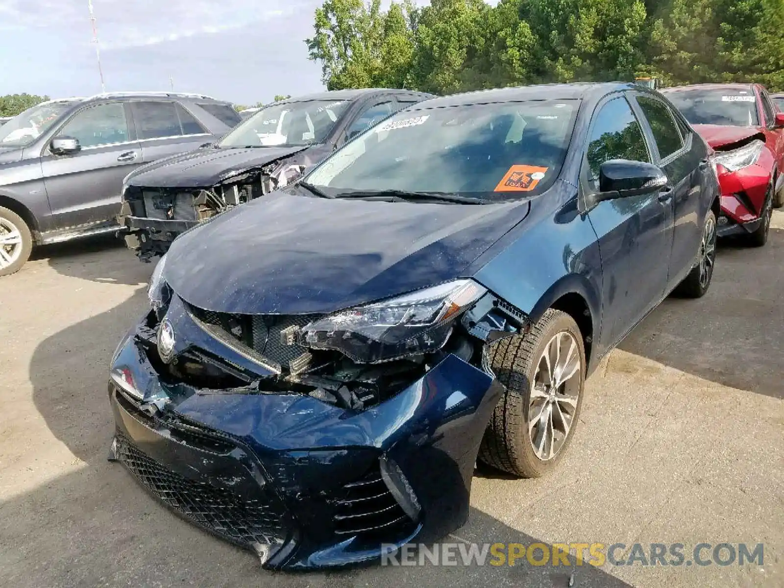 2 Photograph of a damaged car 5YFBURHE4KP861806 TOYOTA COROLLA 2019