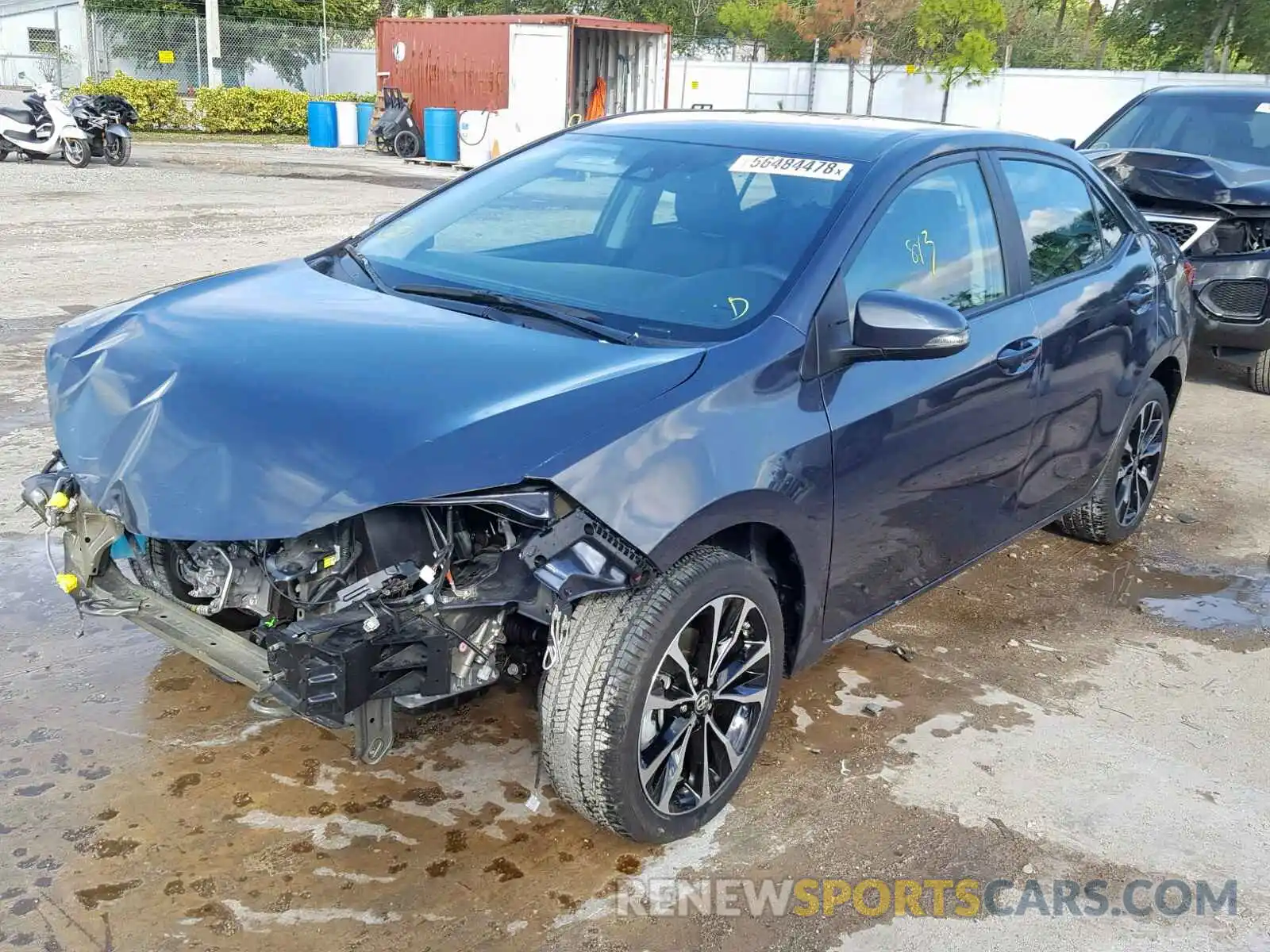 2 Photograph of a damaged car 5YFBURHE4KP862261 TOYOTA COROLLA 2019