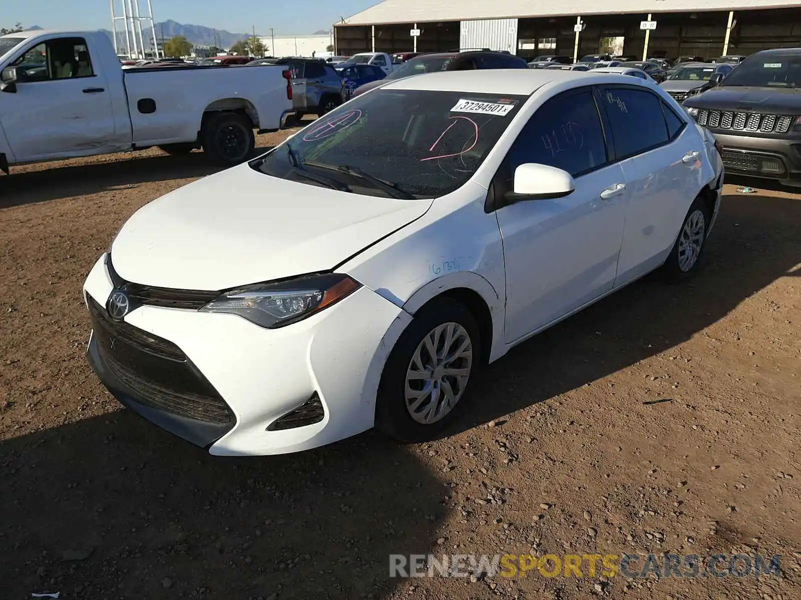 2 Photograph of a damaged car 5YFBURHE4KP862602 TOYOTA COROLLA 2019