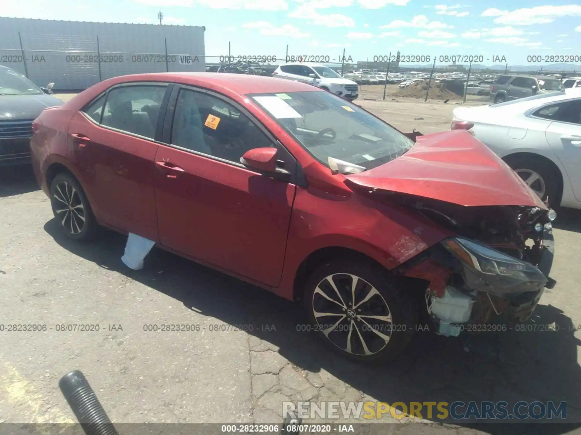 1 Photograph of a damaged car 5YFBURHE4KP862633 TOYOTA COROLLA 2019