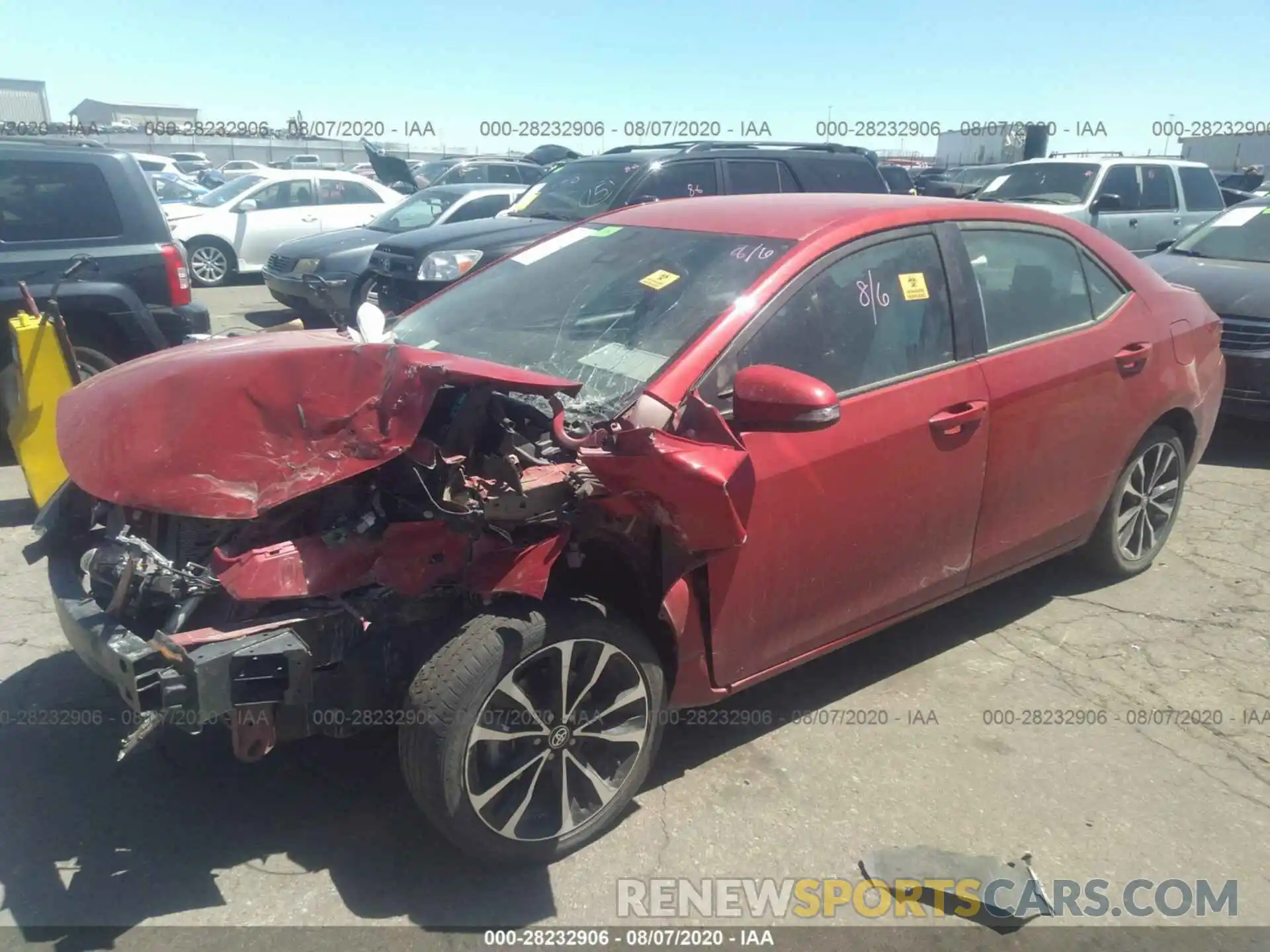 2 Photograph of a damaged car 5YFBURHE4KP862633 TOYOTA COROLLA 2019