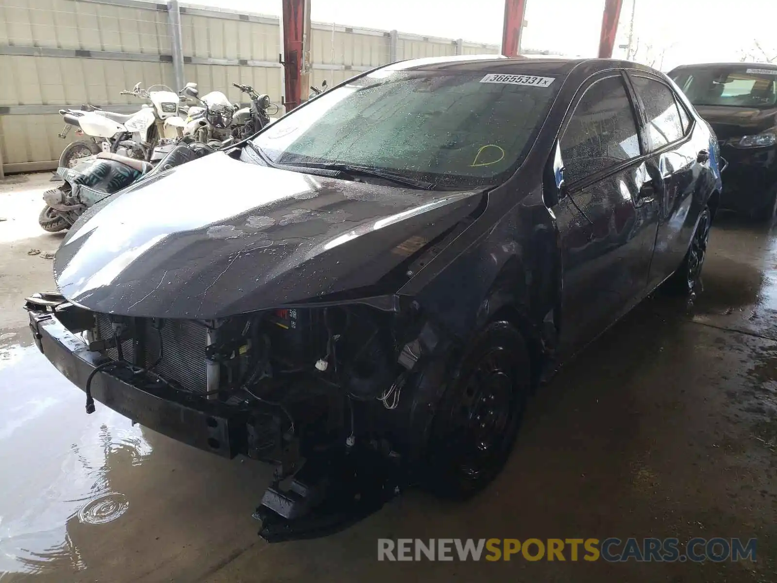 2 Photograph of a damaged car 5YFBURHE4KP862762 TOYOTA COROLLA 2019