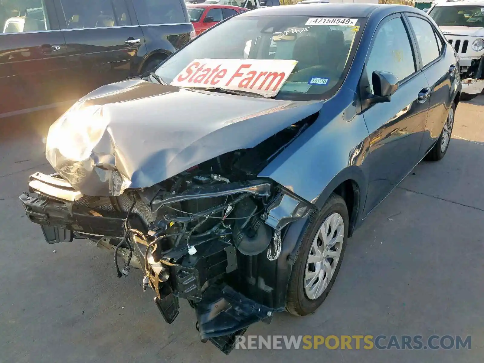 2 Photograph of a damaged car 5YFBURHE4KP863121 TOYOTA COROLLA 2019