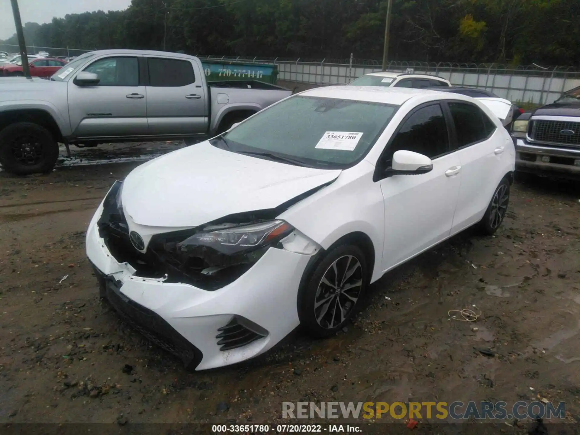 2 Photograph of a damaged car 5YFBURHE4KP863328 TOYOTA COROLLA 2019