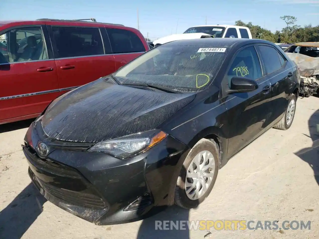 2 Photograph of a damaged car 5YFBURHE4KP866018 TOYOTA COROLLA 2019