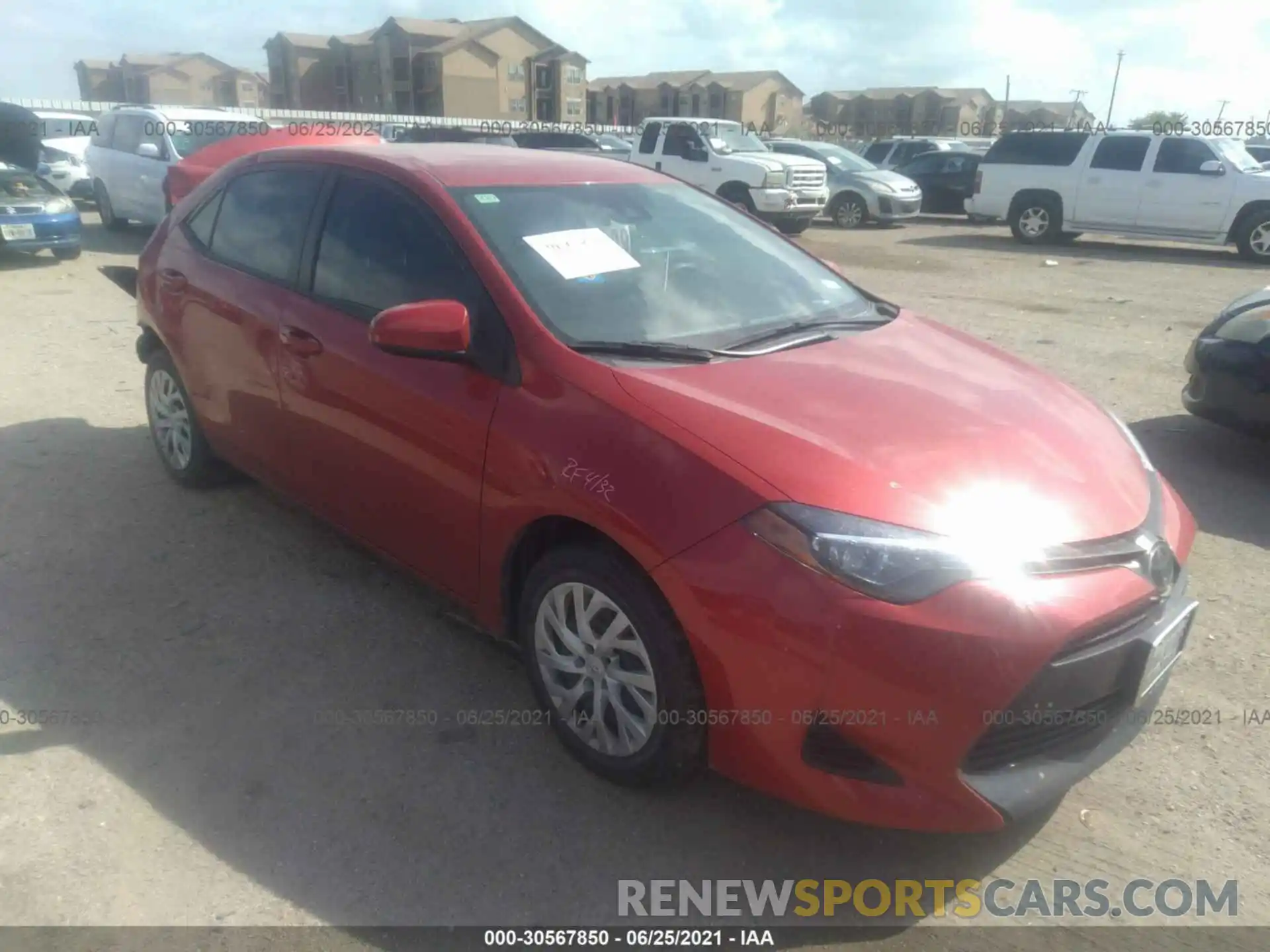 1 Photograph of a damaged car 5YFBURHE4KP866388 TOYOTA COROLLA 2019