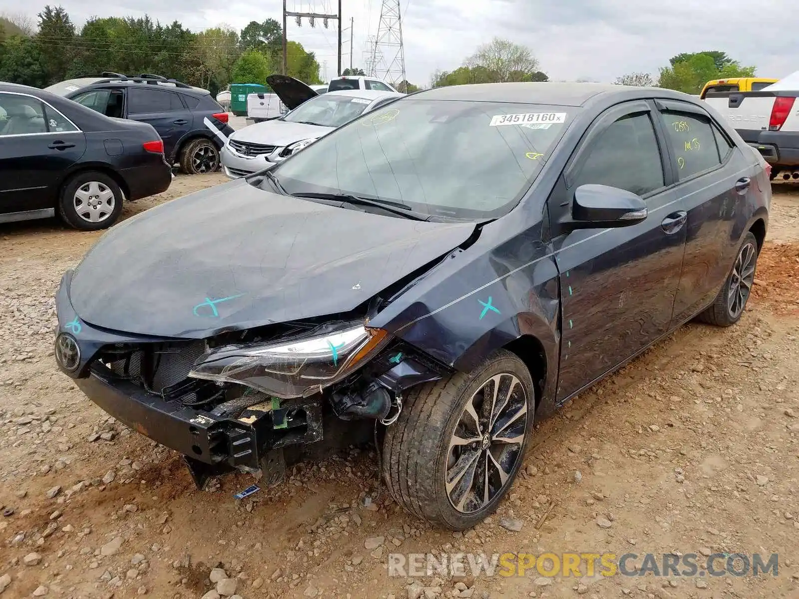 2 Photograph of a damaged car 5YFBURHE4KP867752 TOYOTA COROLLA 2019