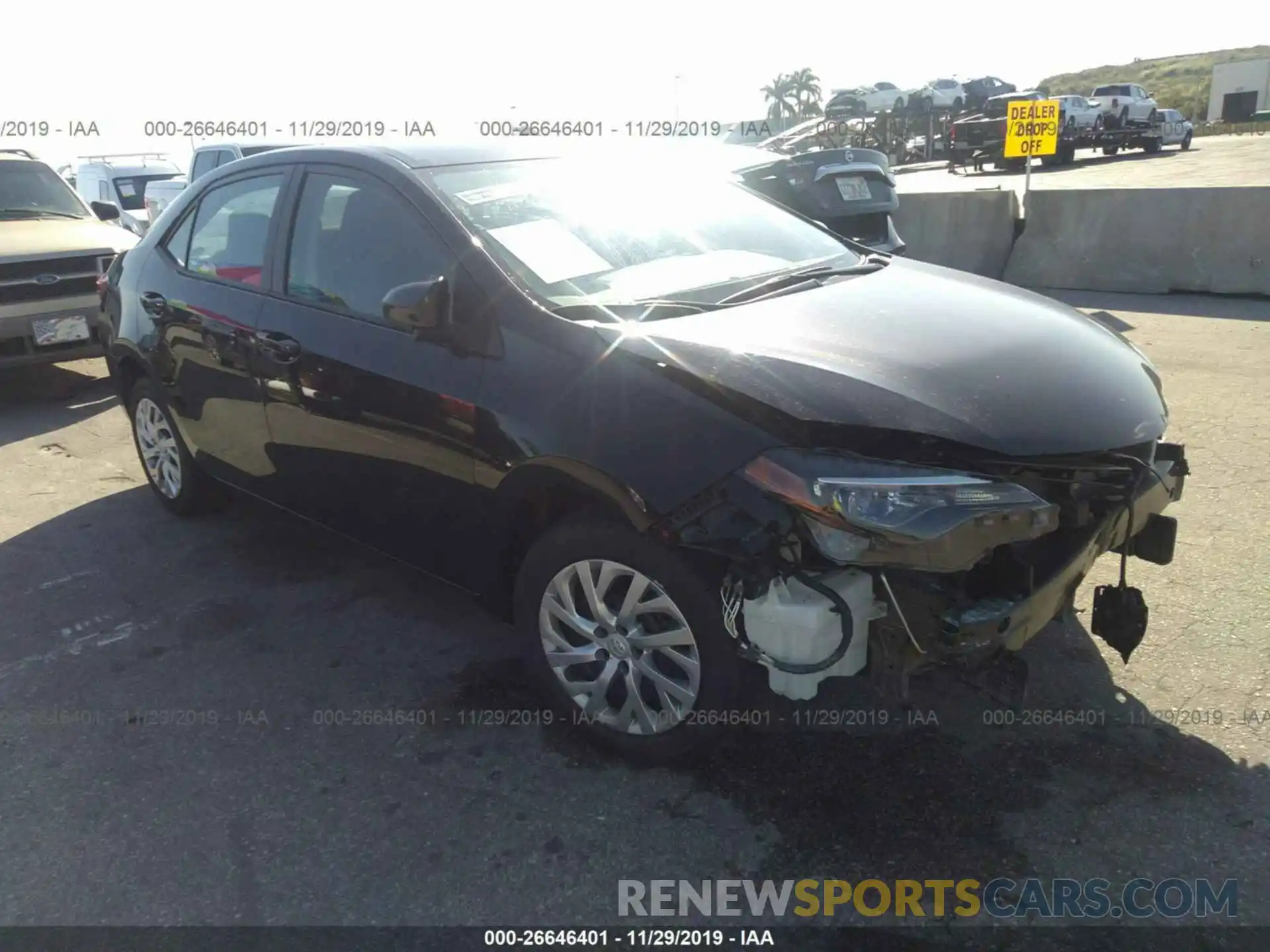 1 Photograph of a damaged car 5YFBURHE4KP869100 TOYOTA COROLLA 2019