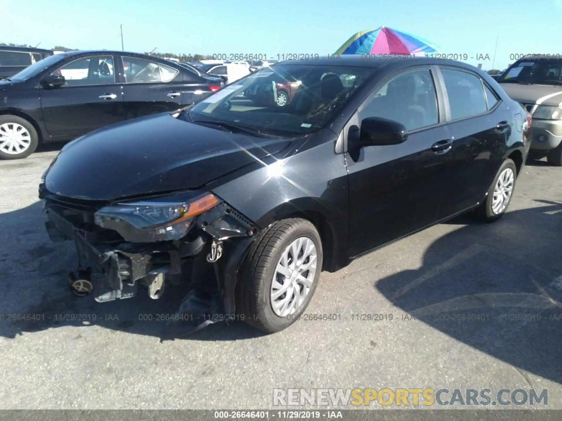 2 Photograph of a damaged car 5YFBURHE4KP869100 TOYOTA COROLLA 2019