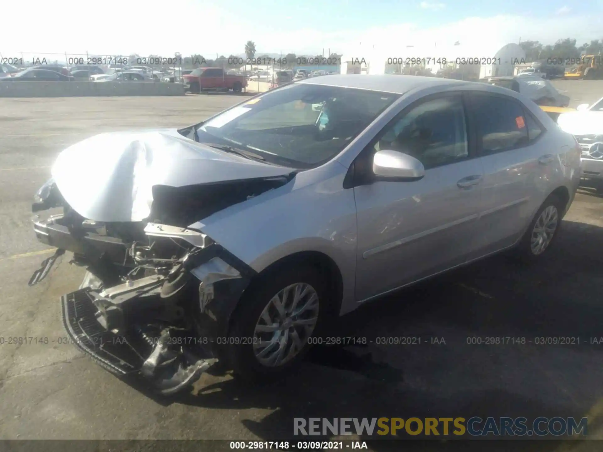 2 Photograph of a damaged car 5YFBURHE4KP869291 TOYOTA COROLLA 2019