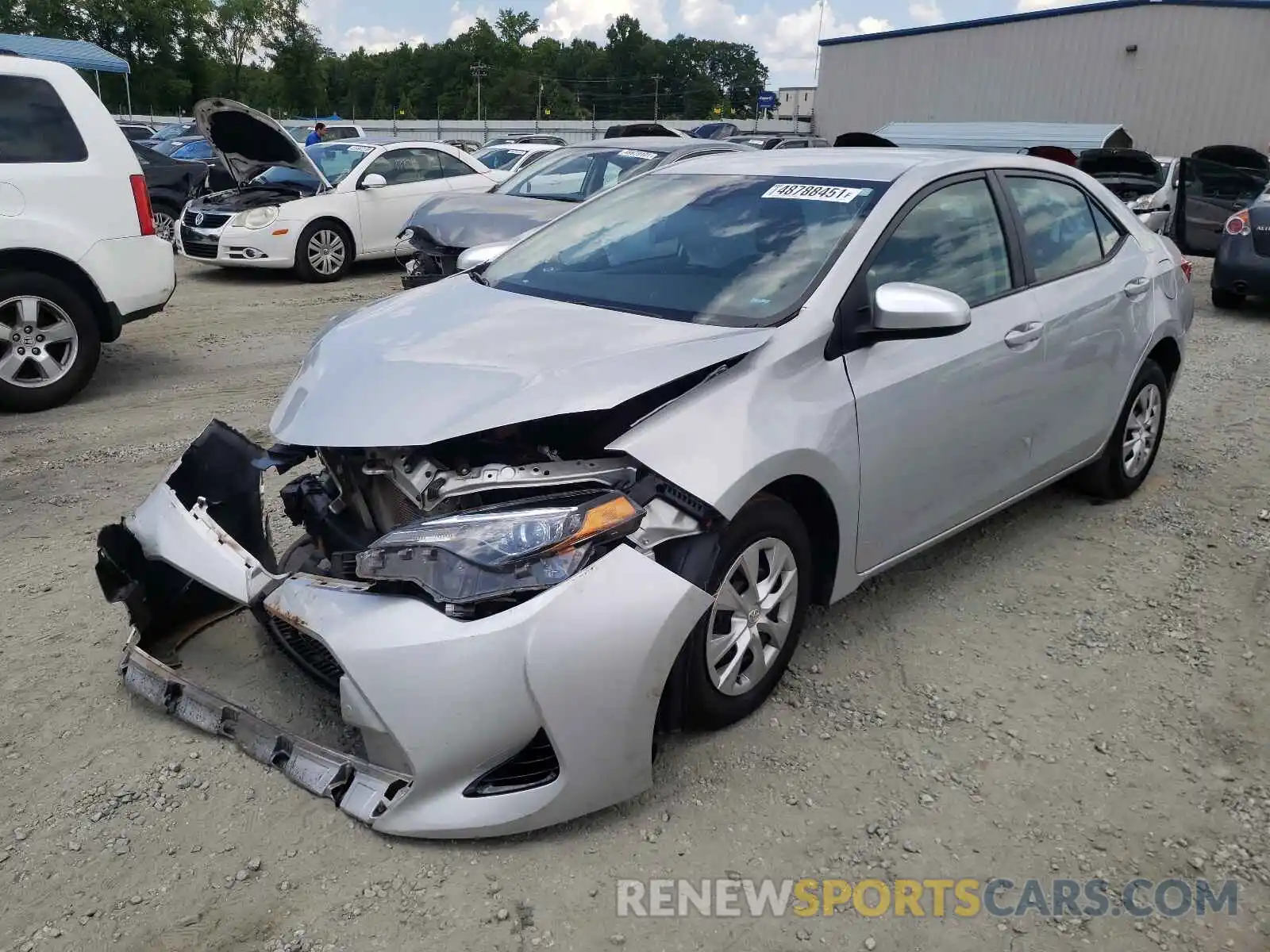 2 Photograph of a damaged car 5YFBURHE4KP870134 TOYOTA COROLLA 2019