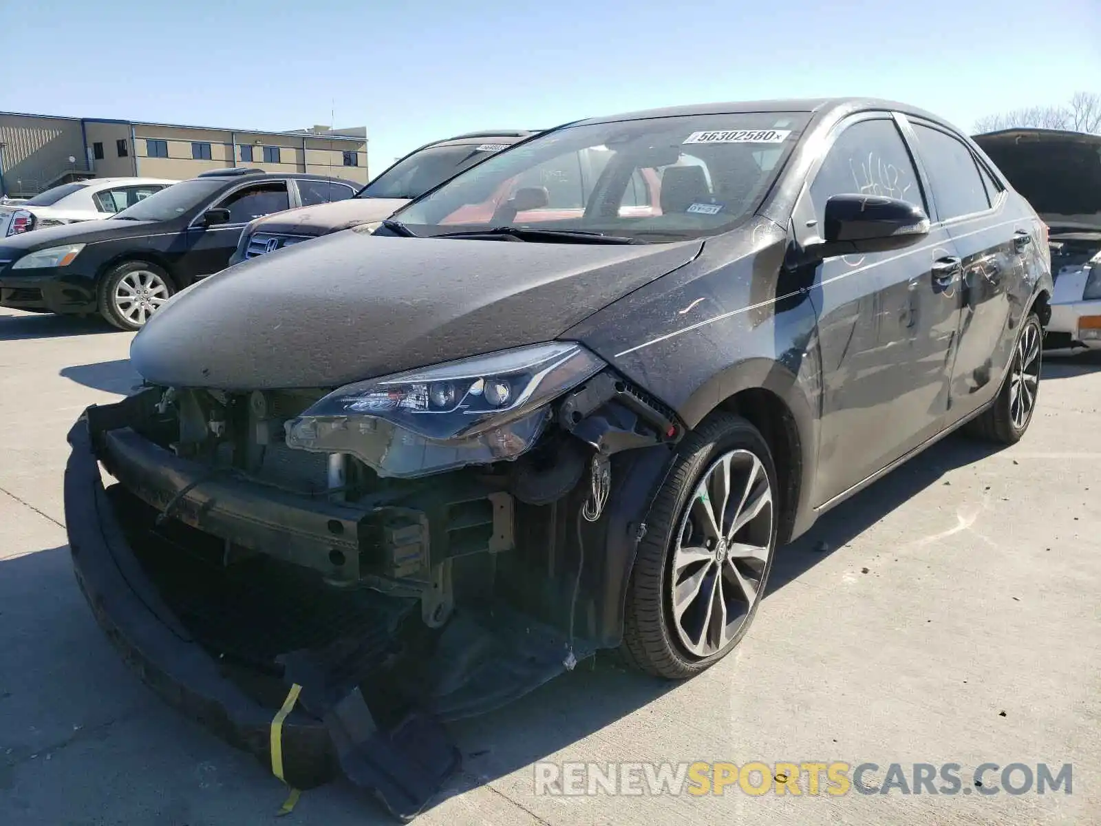 2 Photograph of a damaged car 5YFBURHE4KP870974 TOYOTA COROLLA 2019