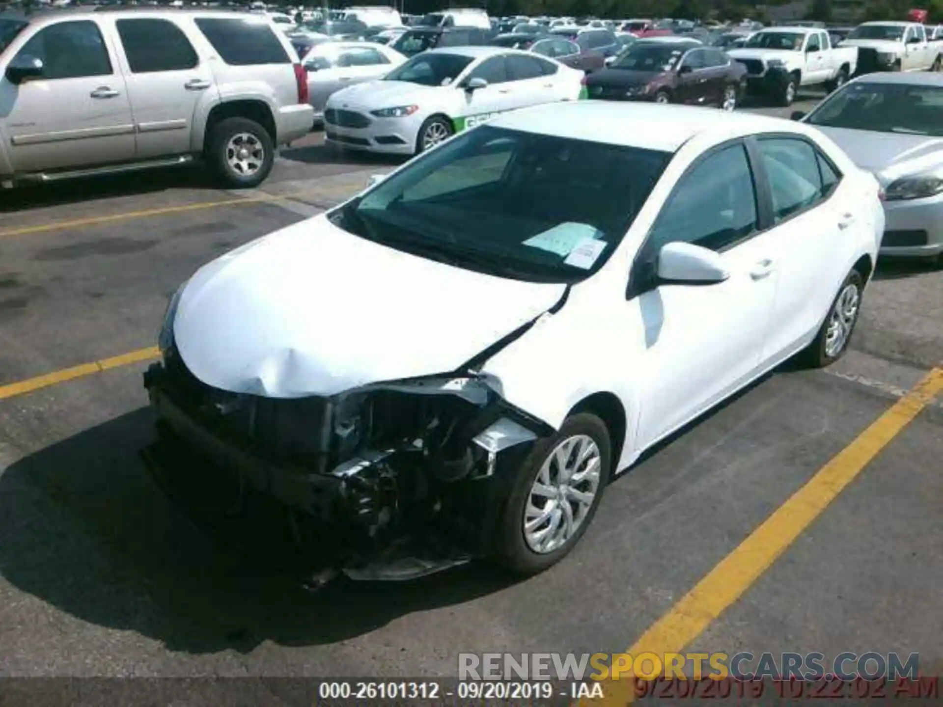 1 Photograph of a damaged car 5YFBURHE4KP871140 TOYOTA COROLLA 2019