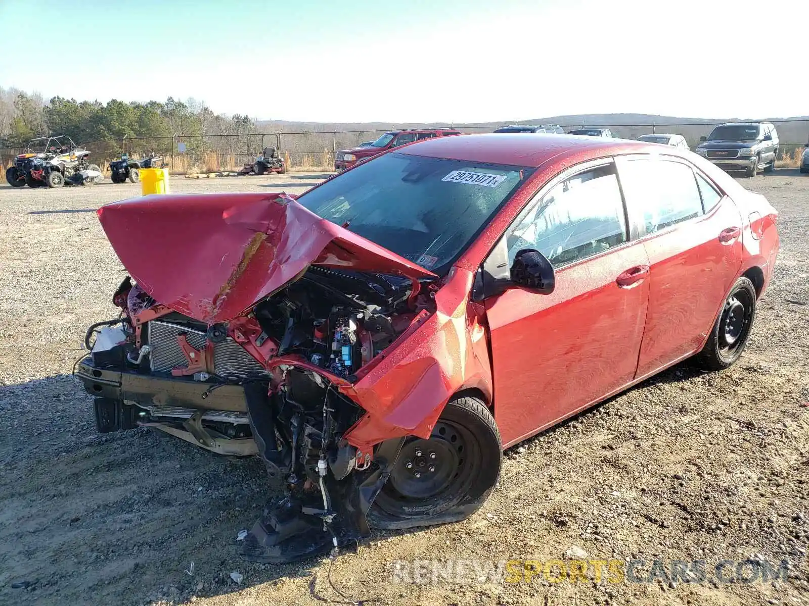 2 Photograph of a damaged car 5YFBURHE4KP871851 TOYOTA COROLLA 2019