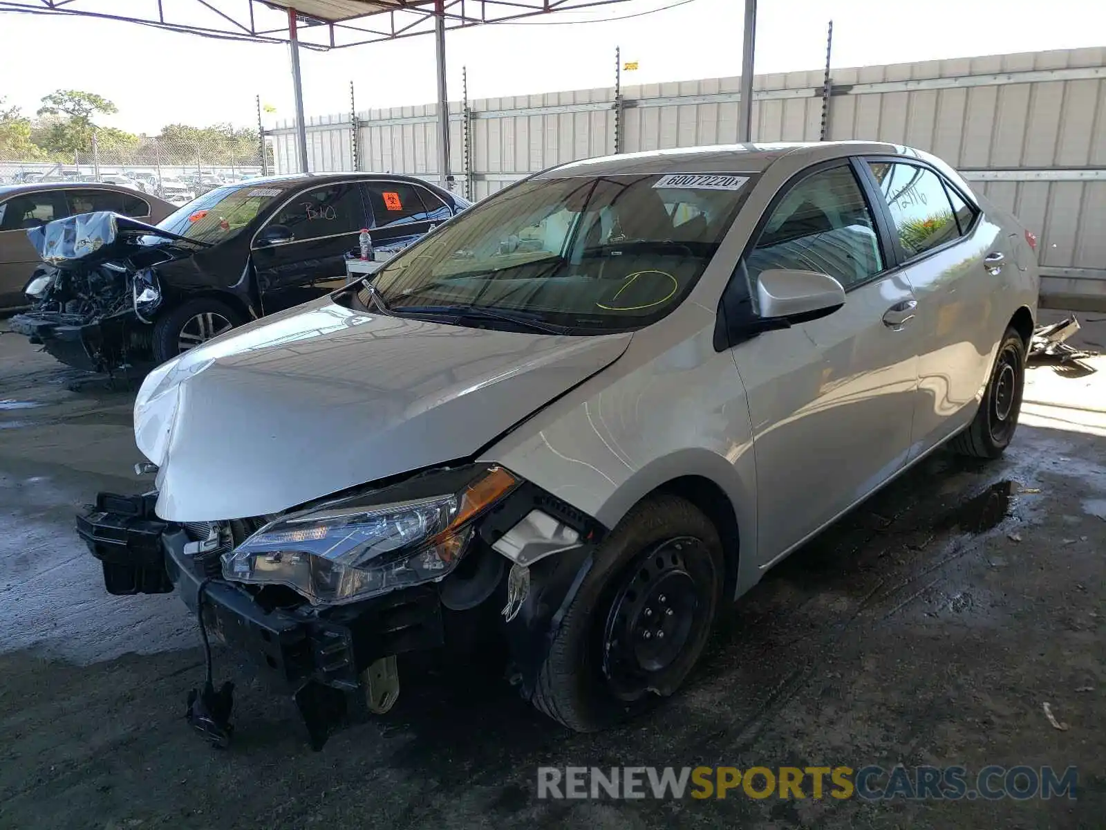 2 Photograph of a damaged car 5YFBURHE4KP872126 TOYOTA COROLLA 2019