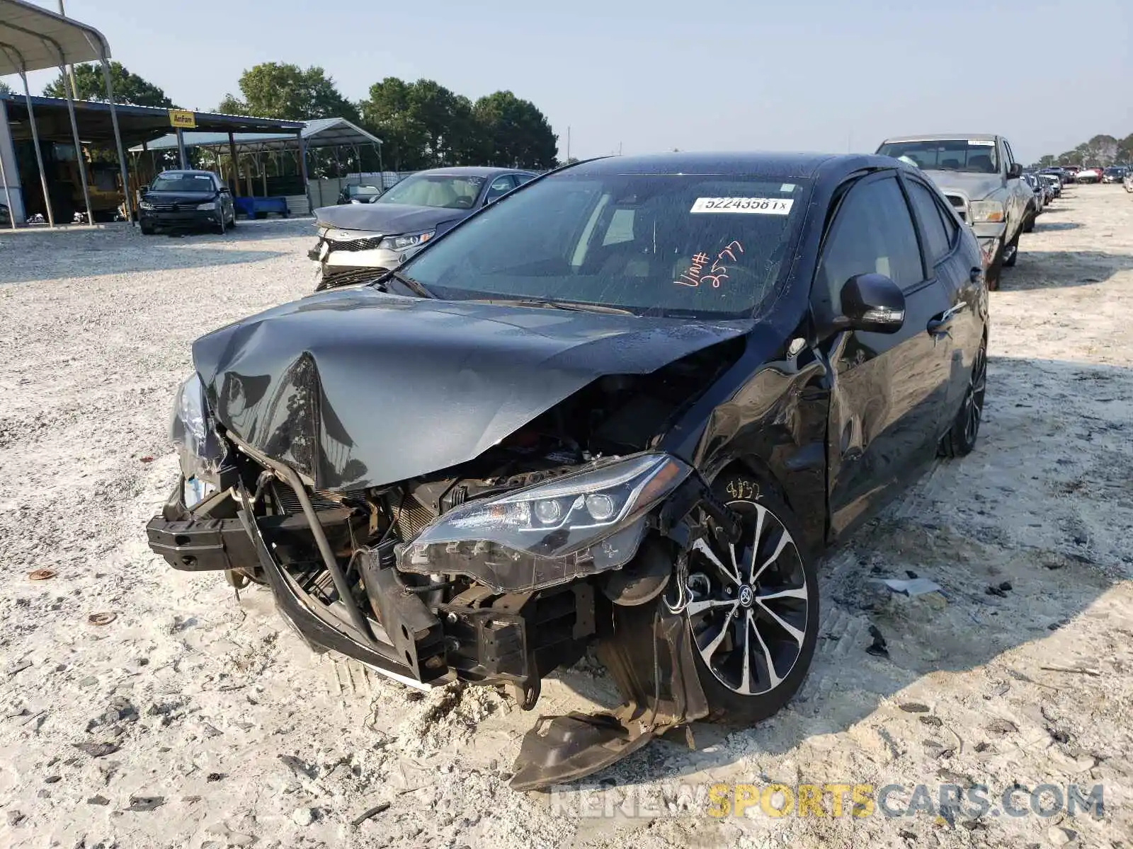 2 Photograph of a damaged car 5YFBURHE4KP872577 TOYOTA COROLLA 2019