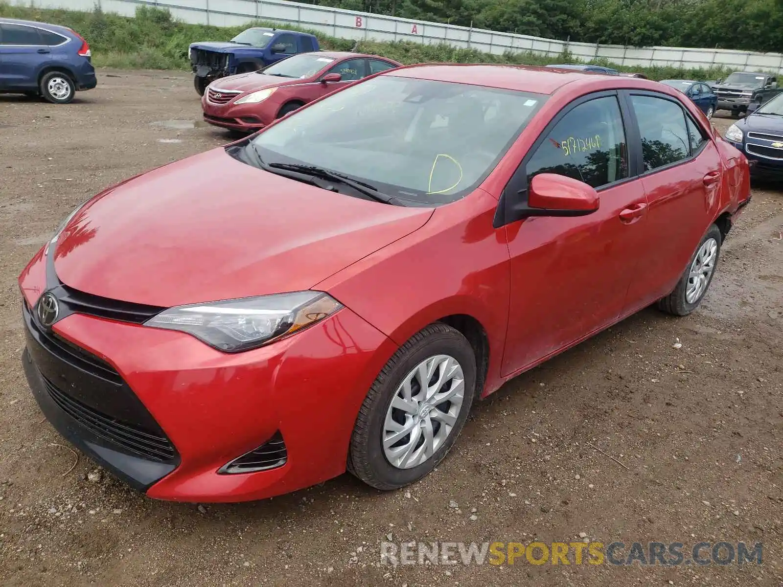 2 Photograph of a damaged car 5YFBURHE4KP873597 TOYOTA COROLLA 2019