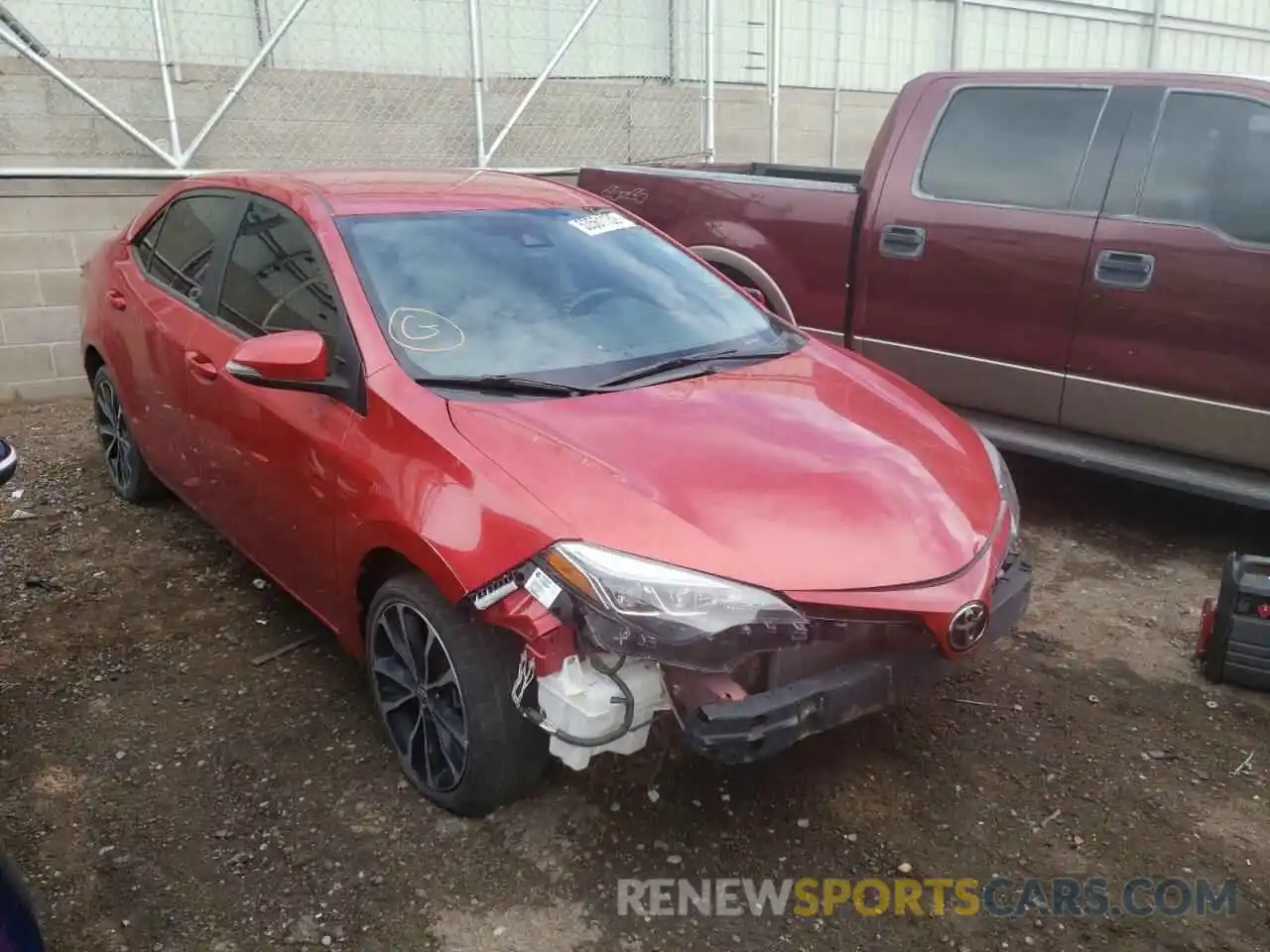 1 Photograph of a damaged car 5YFBURHE4KP875219 TOYOTA COROLLA 2019