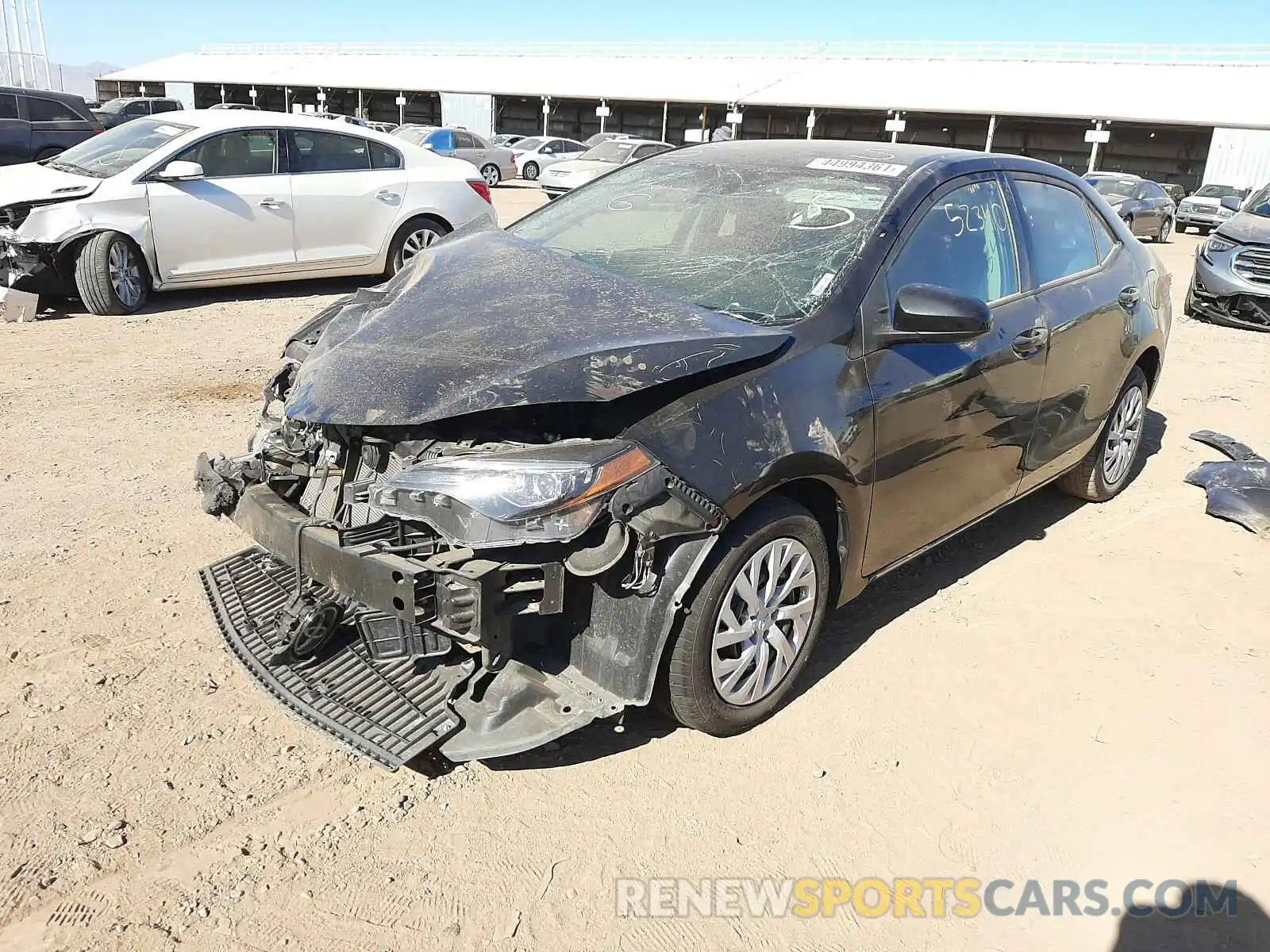 2 Photograph of a damaged car 5YFBURHE4KP875379 TOYOTA COROLLA 2019