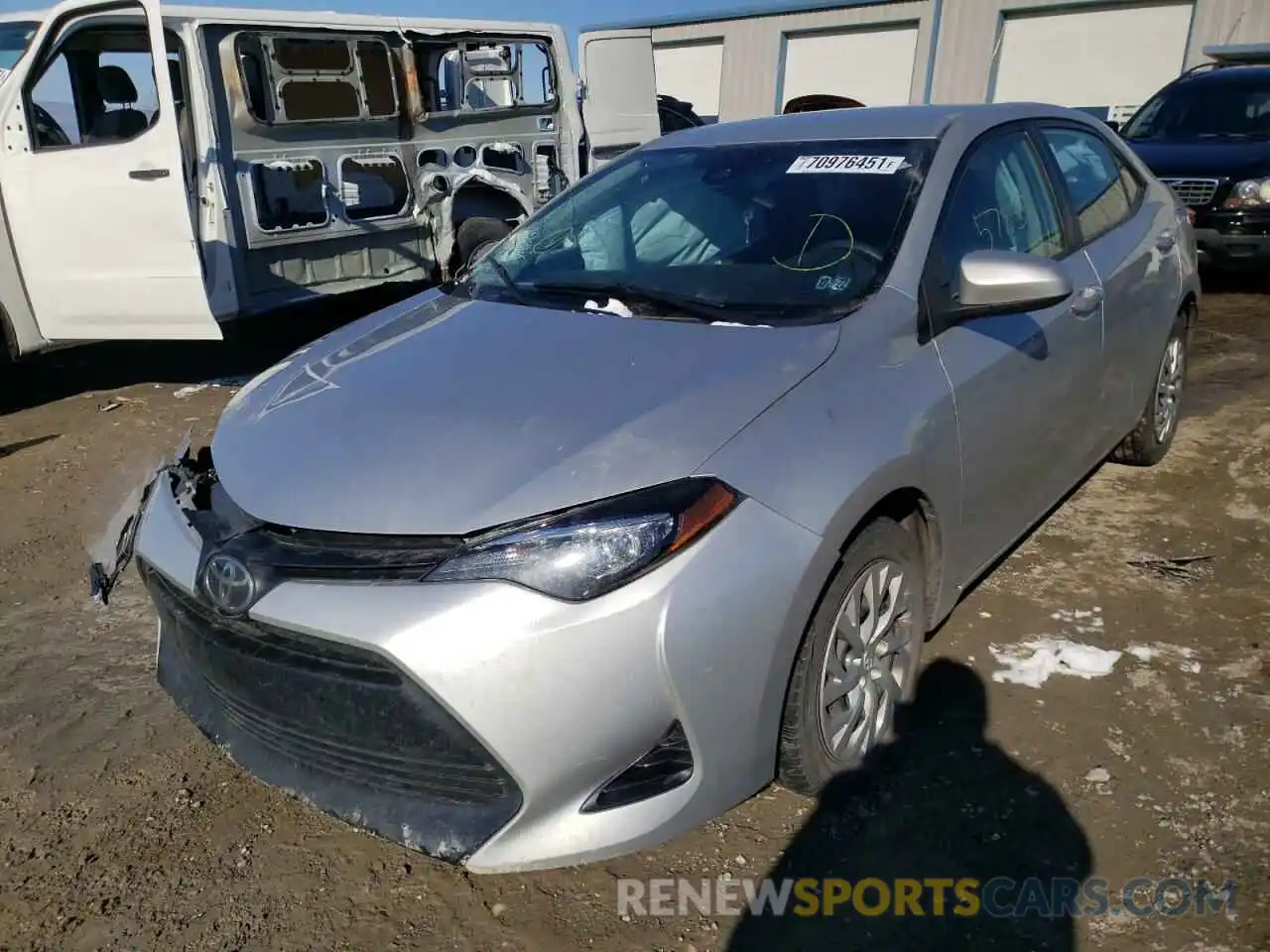 2 Photograph of a damaged car 5YFBURHE4KP875608 TOYOTA COROLLA 2019