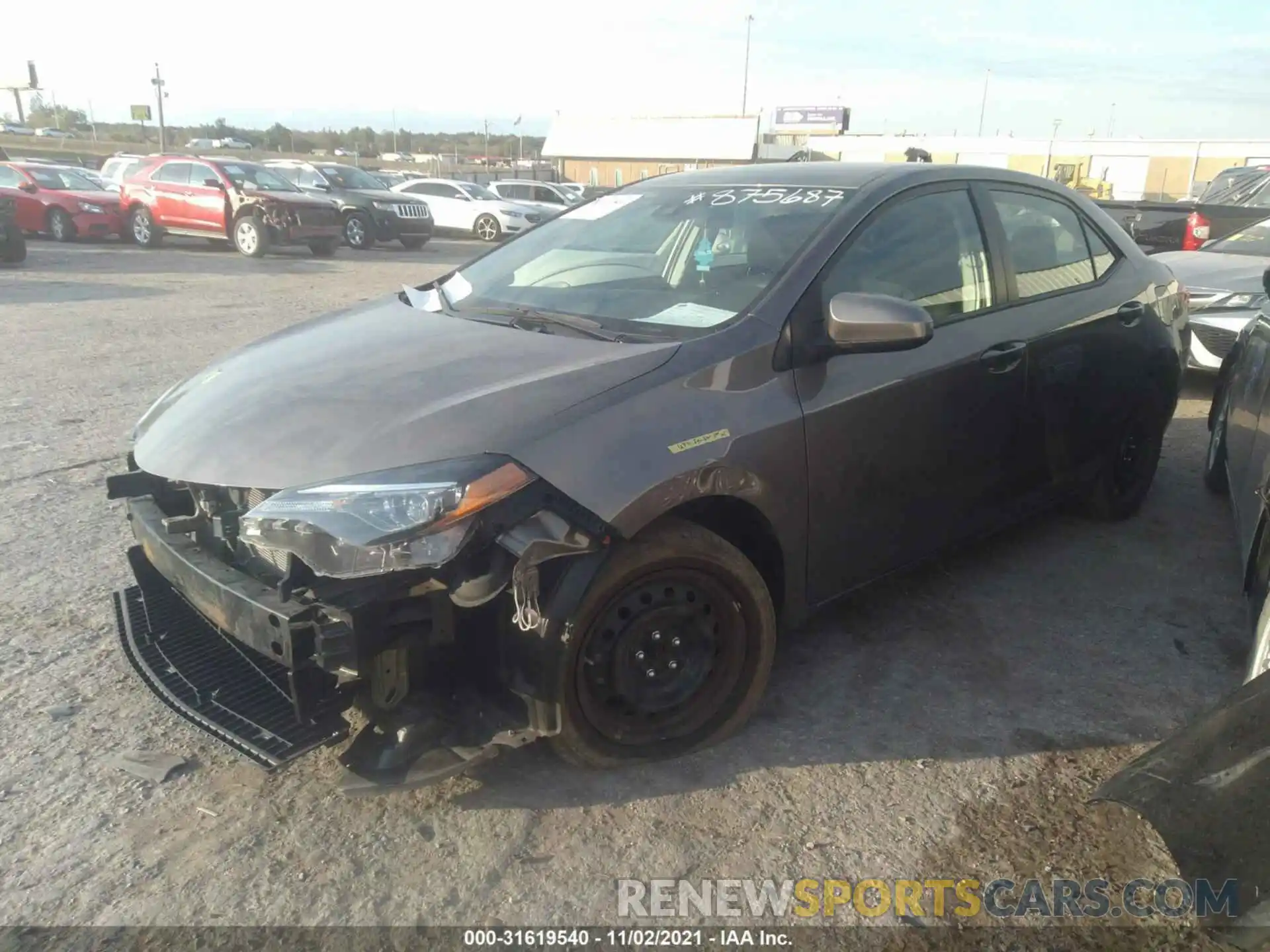 2 Photograph of a damaged car 5YFBURHE4KP875687 TOYOTA COROLLA 2019