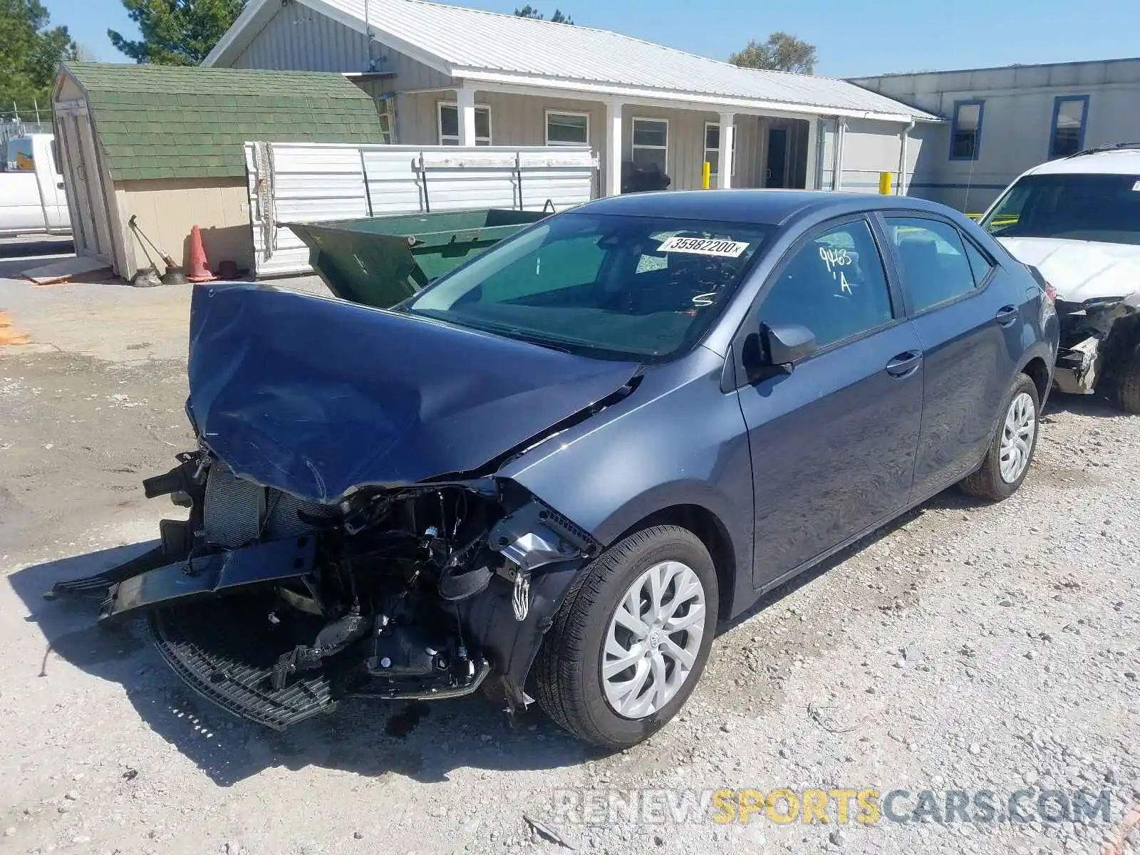 2 Photograph of a damaged car 5YFBURHE4KP876077 TOYOTA COROLLA 2019