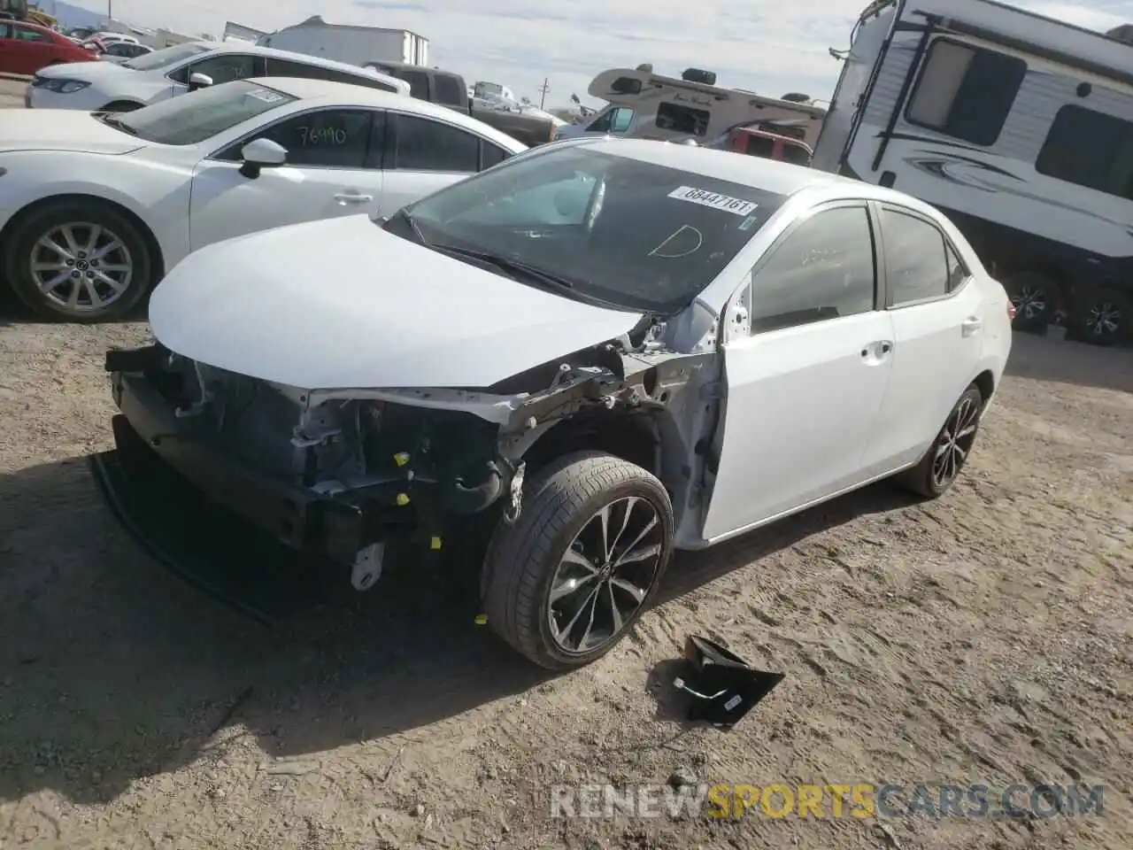 2 Photograph of a damaged car 5YFBURHE4KP876144 TOYOTA COROLLA 2019