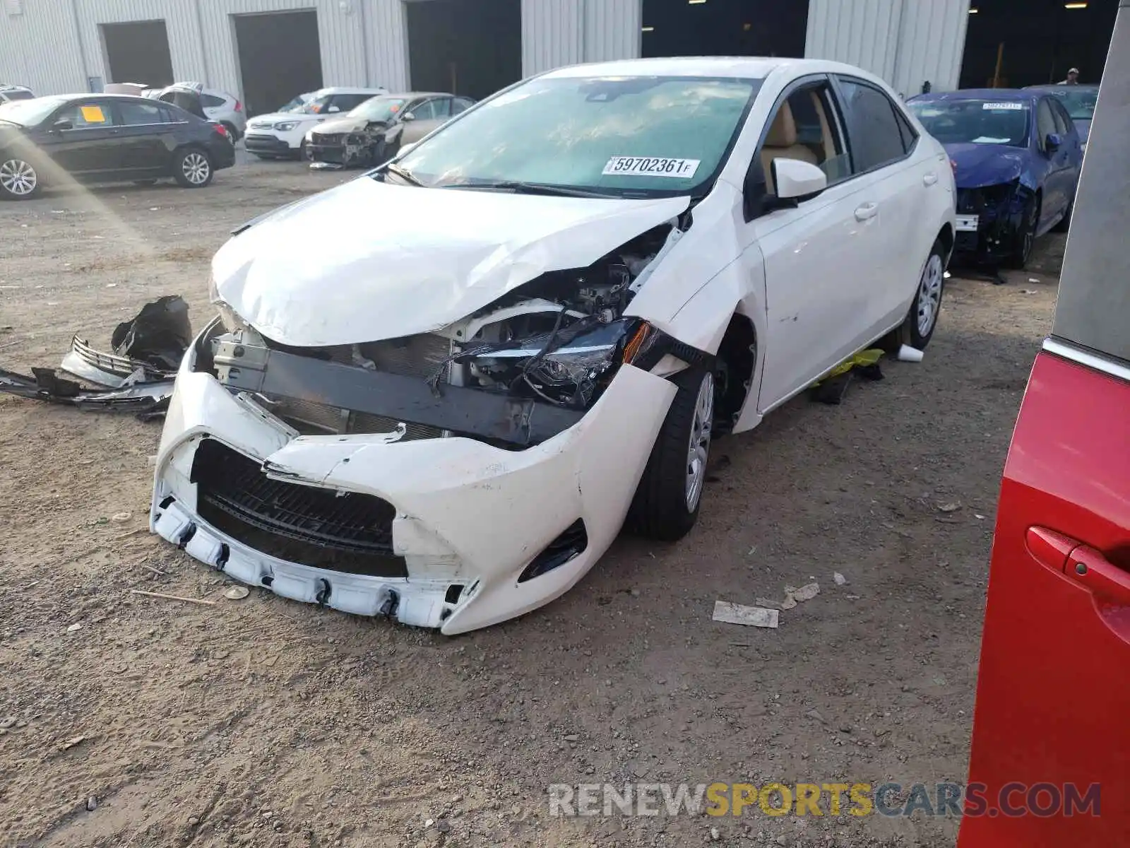 2 Photograph of a damaged car 5YFBURHE4KP876192 TOYOTA COROLLA 2019