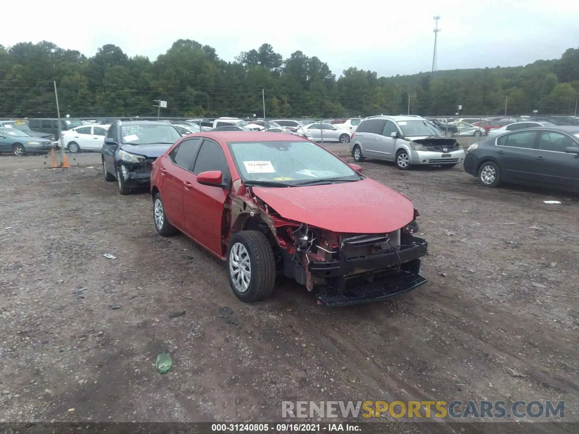 1 Photograph of a damaged car 5YFBURHE4KP876547 TOYOTA COROLLA 2019