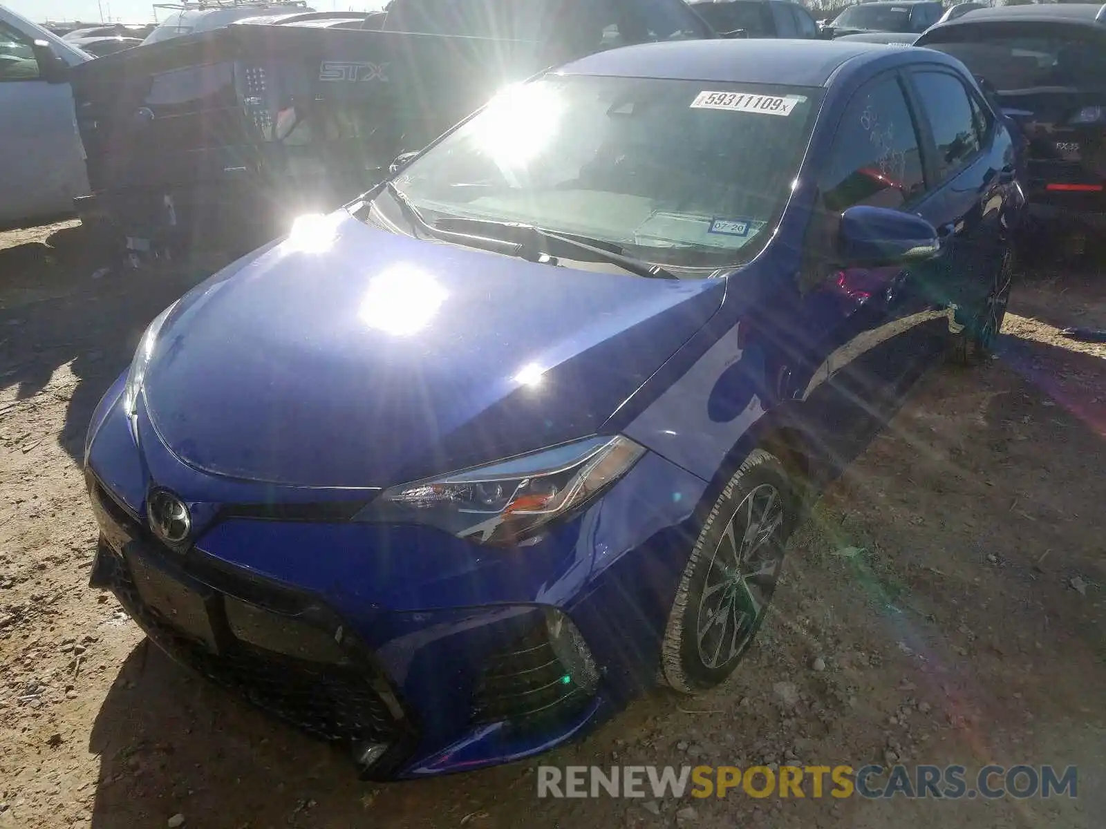 2 Photograph of a damaged car 5YFBURHE4KP877083 TOYOTA COROLLA 2019