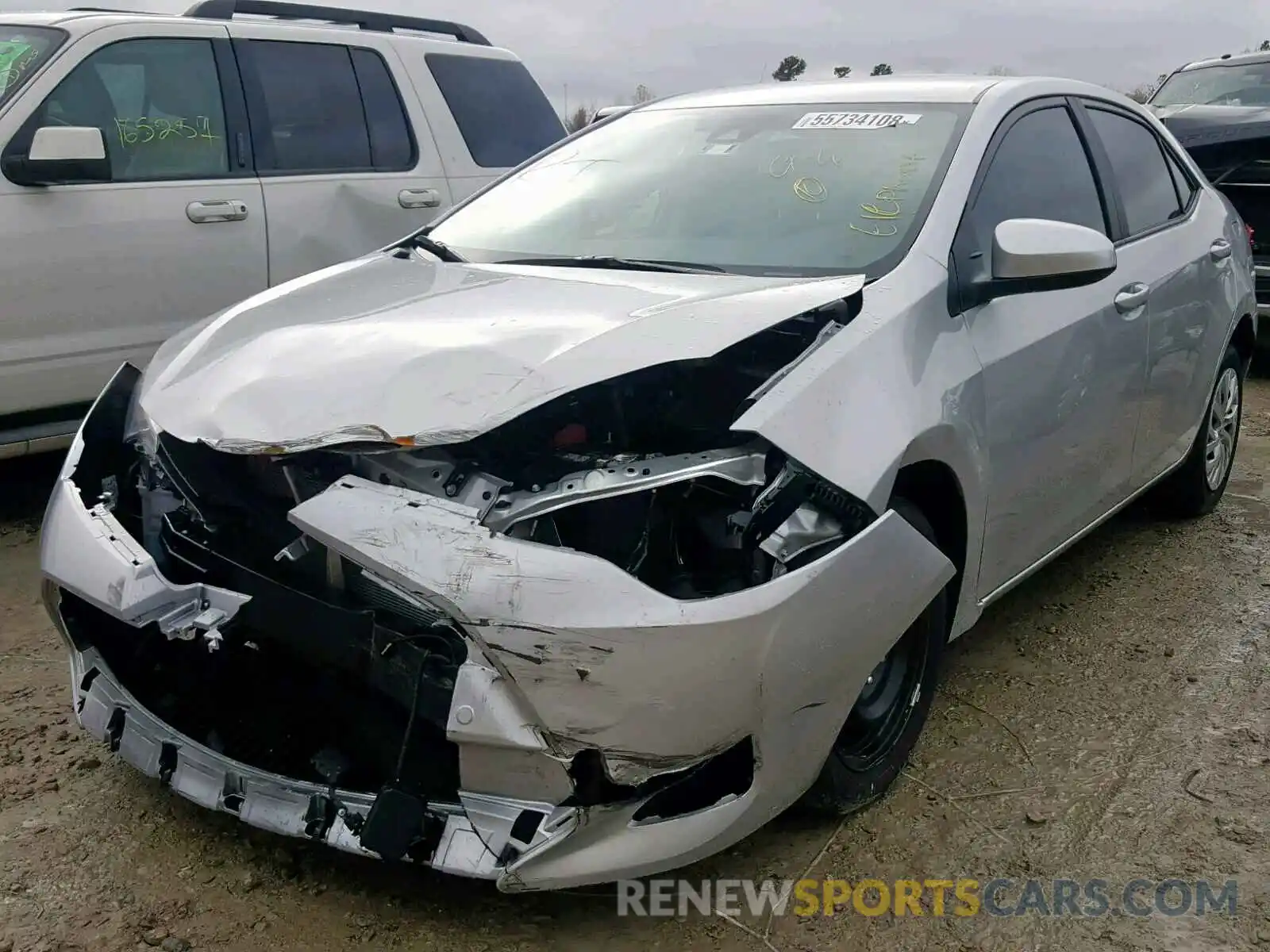 2 Photograph of a damaged car 5YFBURHE4KP877357 TOYOTA COROLLA 2019