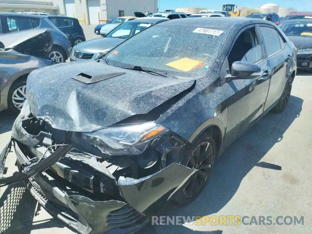 2 Photograph of a damaged car 5YFBURHE4KP877519 TOYOTA COROLLA 2019