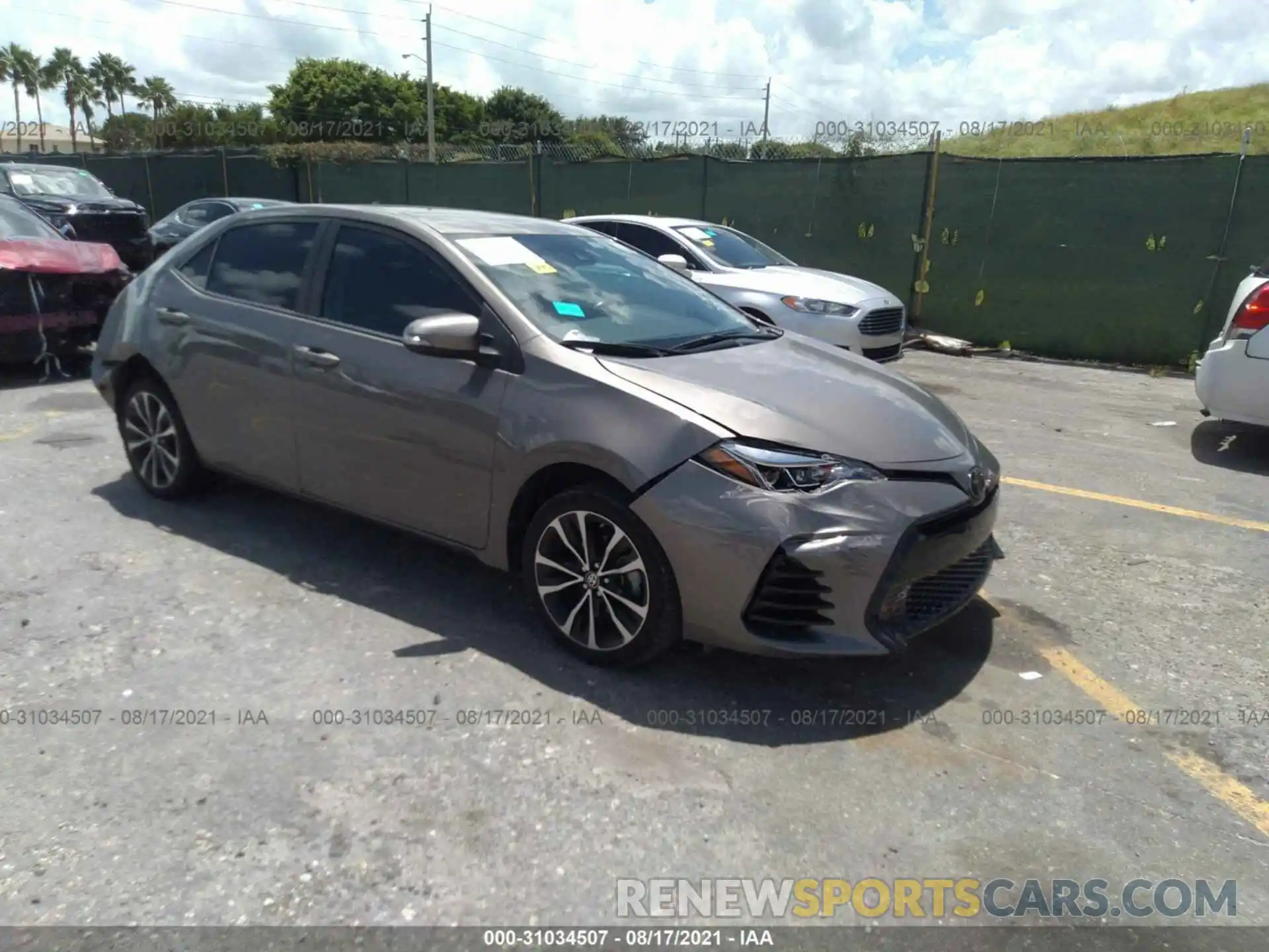 1 Photograph of a damaged car 5YFBURHE4KP877813 TOYOTA COROLLA 2019